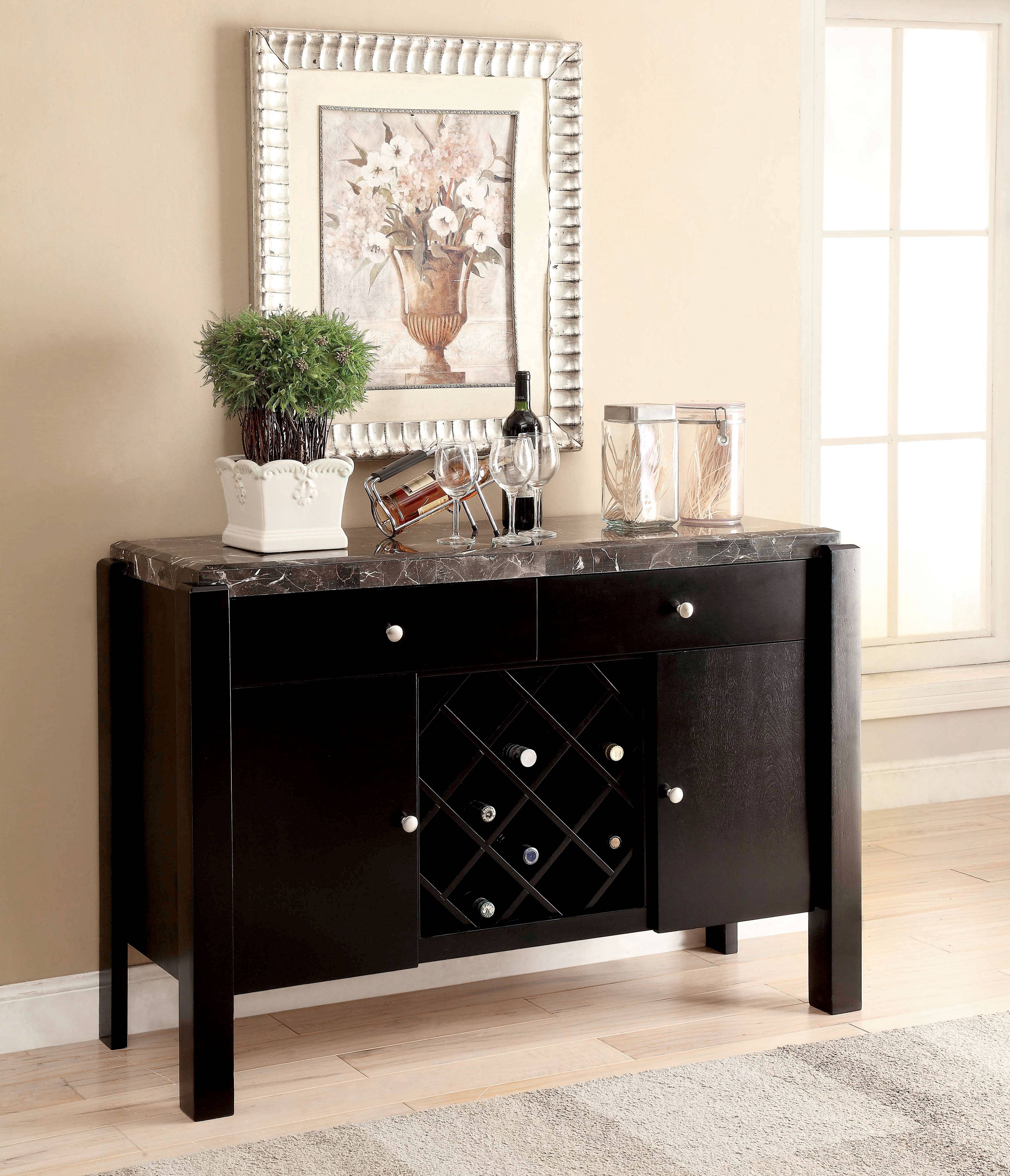 Rumie Contemporary Marble Top Server