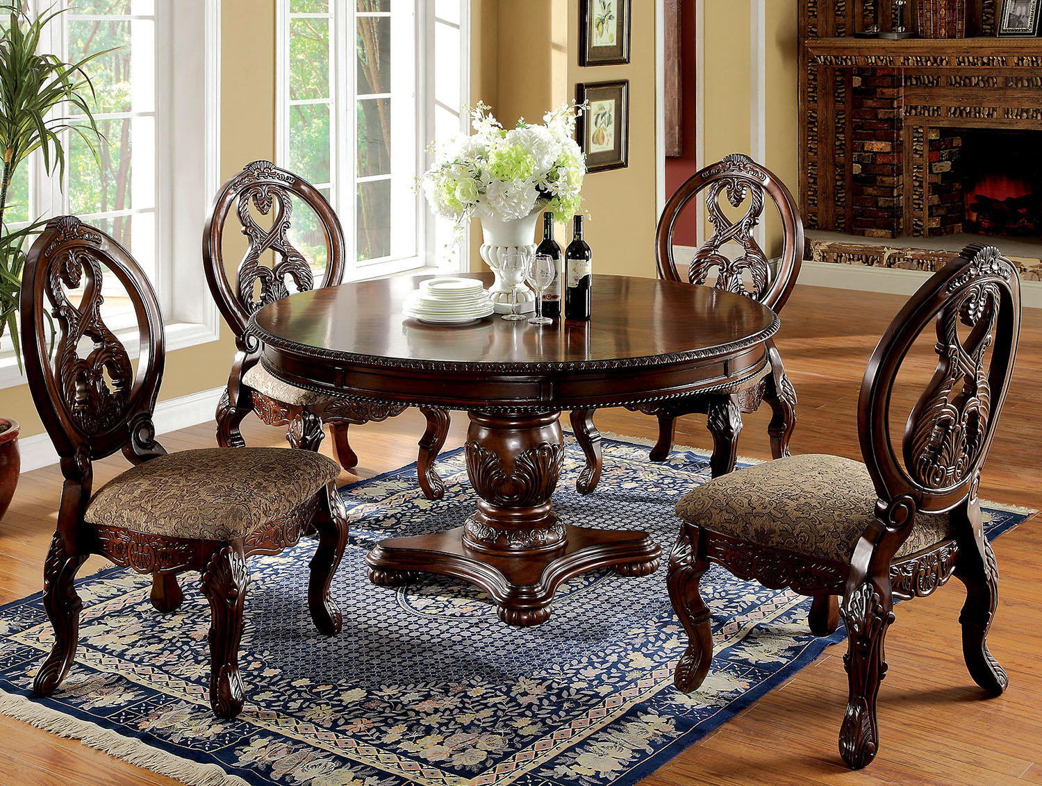 Napa Traditional 5-Piece Wood Dining Set