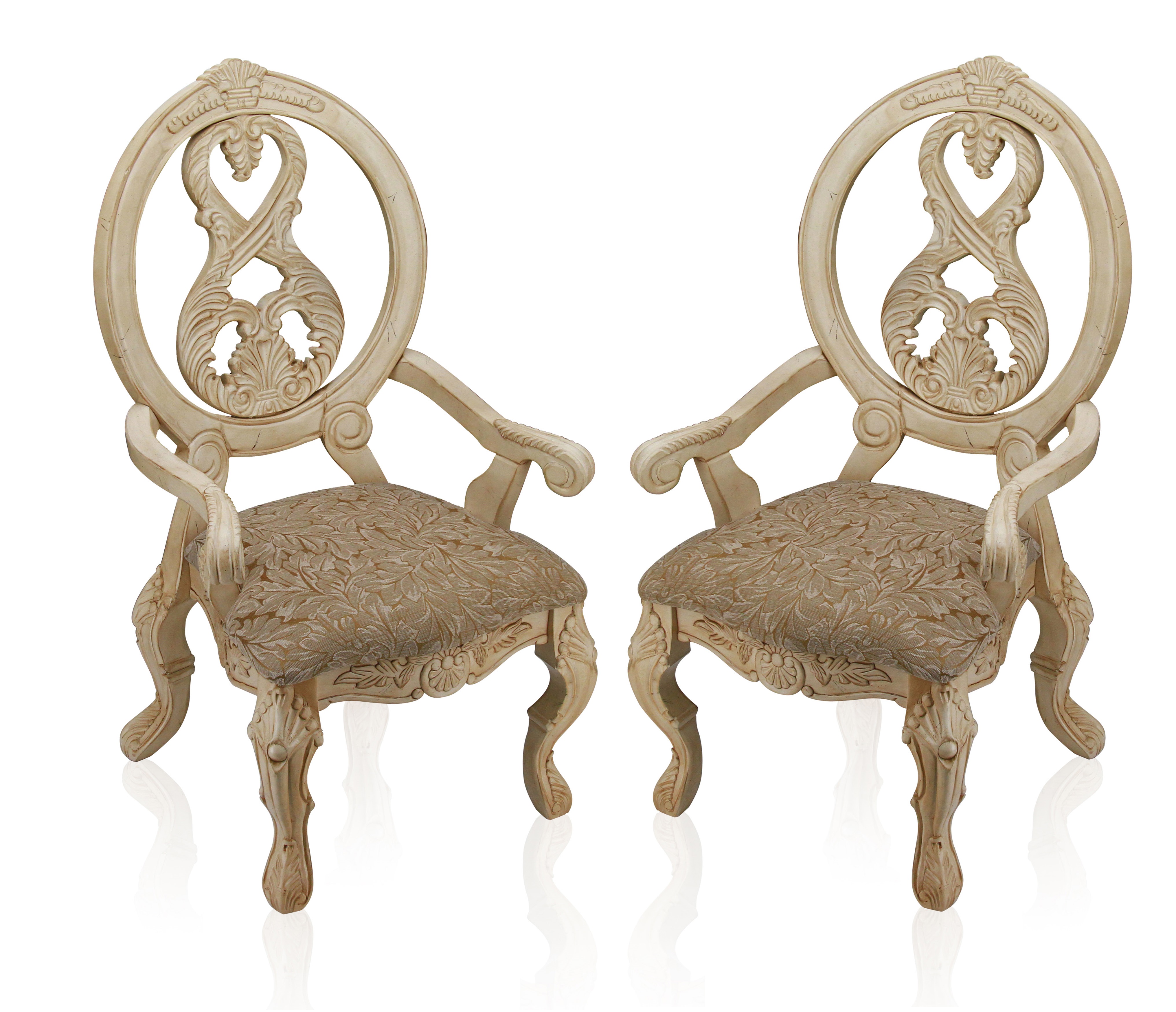 Mercera Traditional Upholstered Arm Chairs (Set of 2)