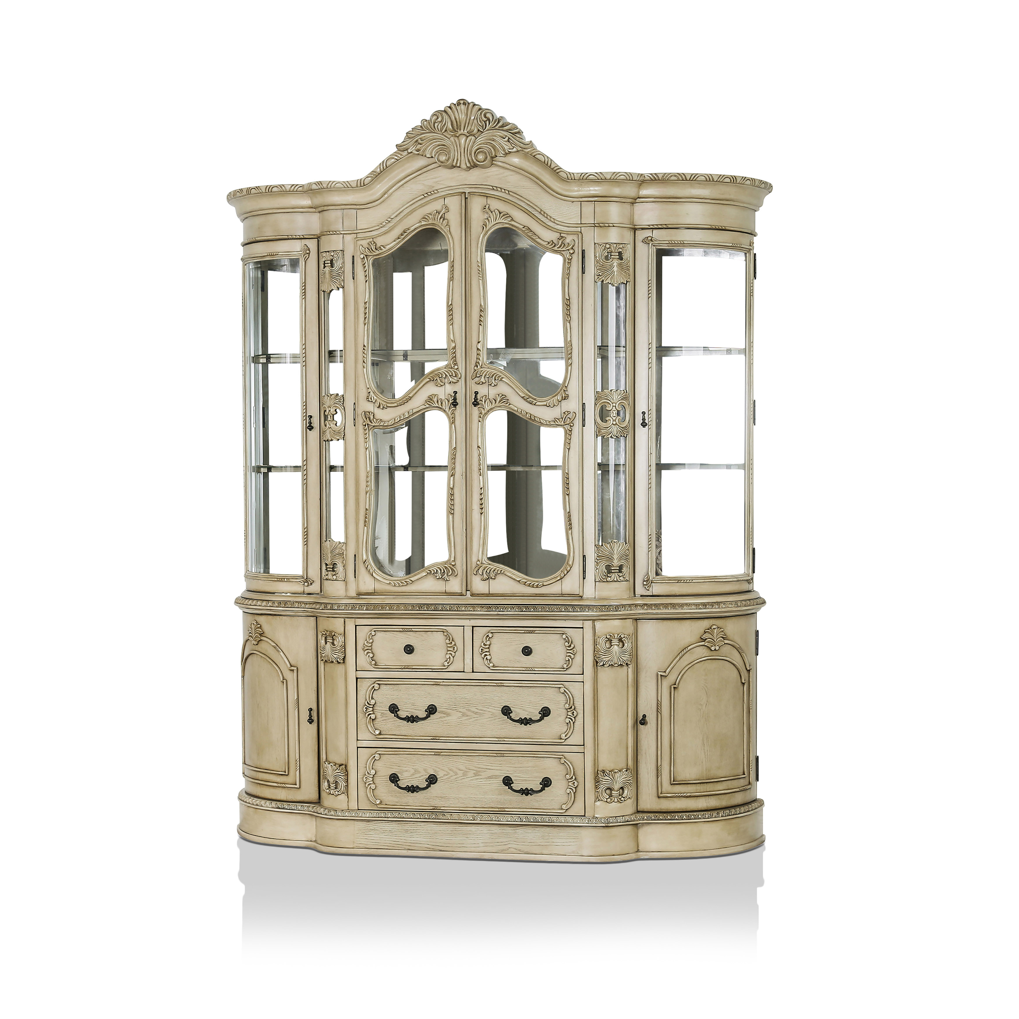 Mercera Traditional Multi Storage 2-Piece Hutch and Buffet