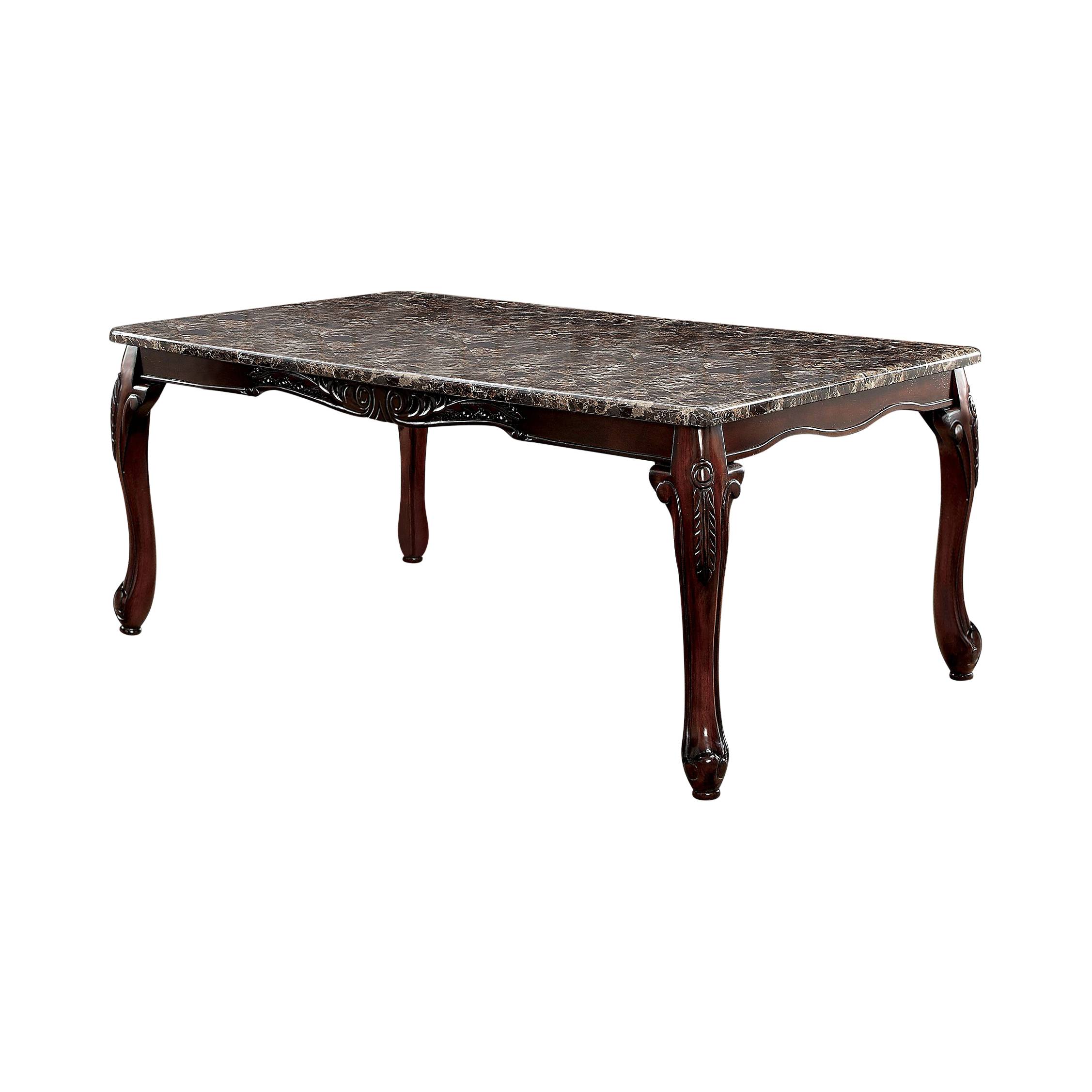 Hannah Traditional Marble Top Dining Table