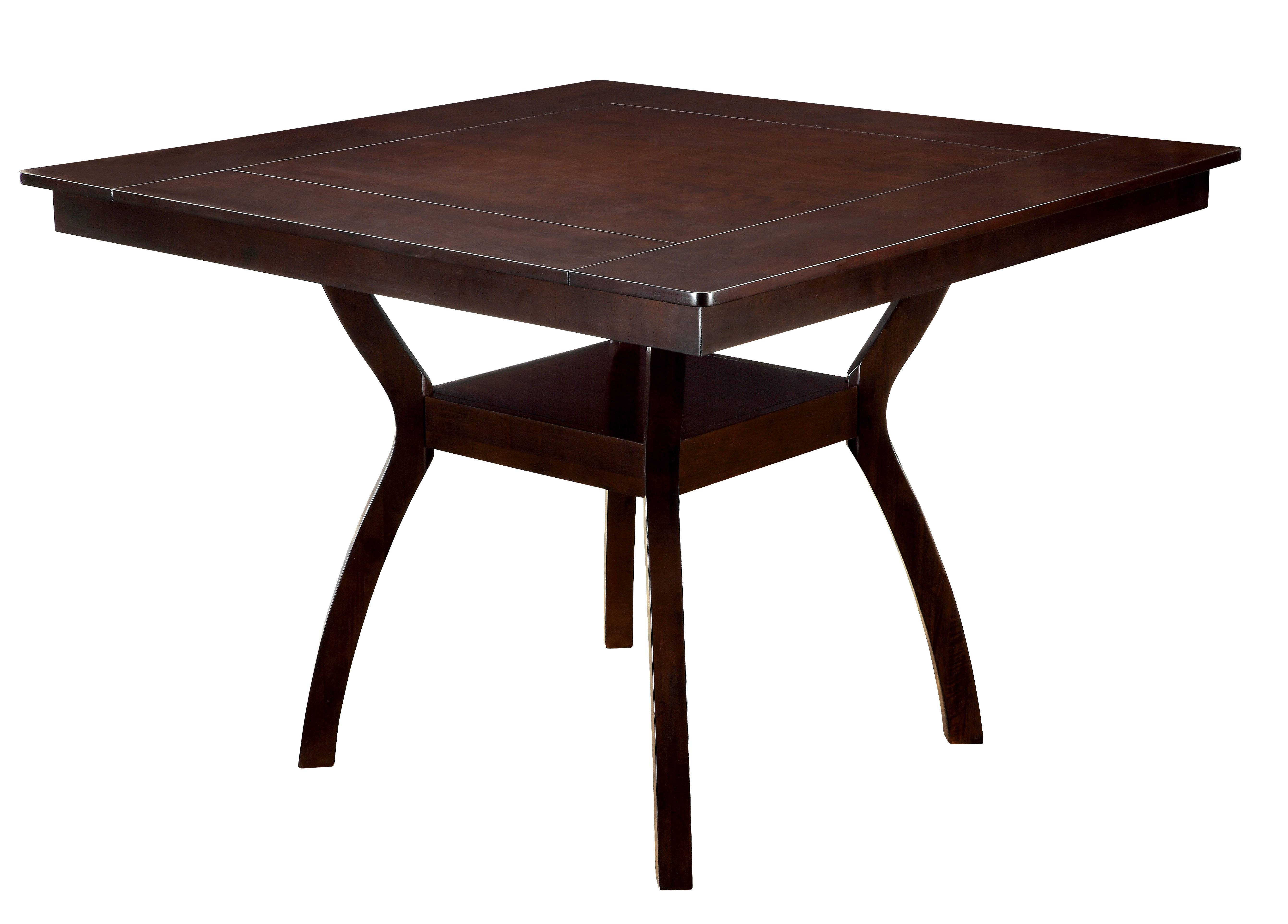 Dolen Transitional 1-Shelf Counter Height Table in Cream and Dark Cherry