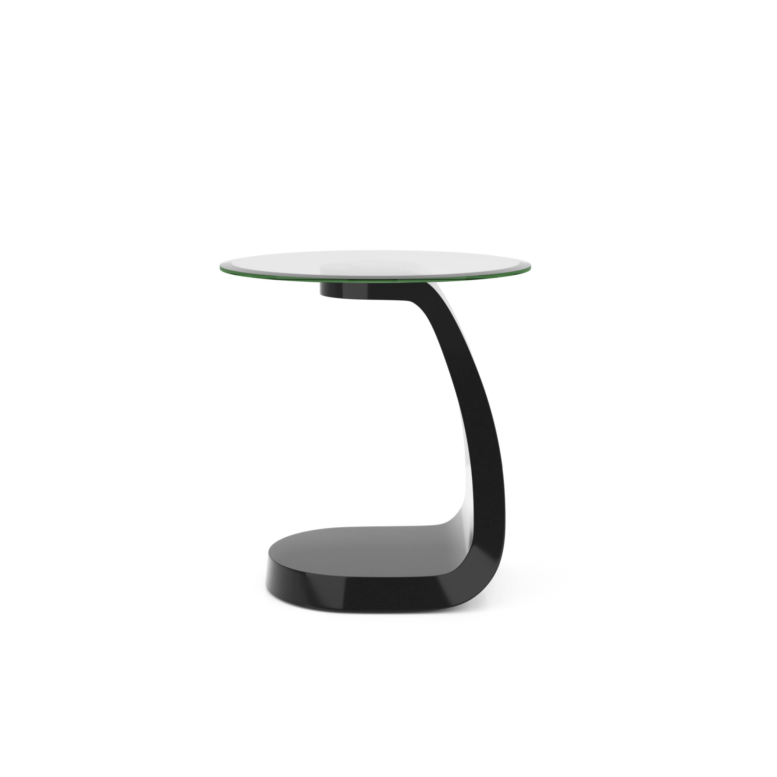 Pelletoni Glass Top End Table in Black