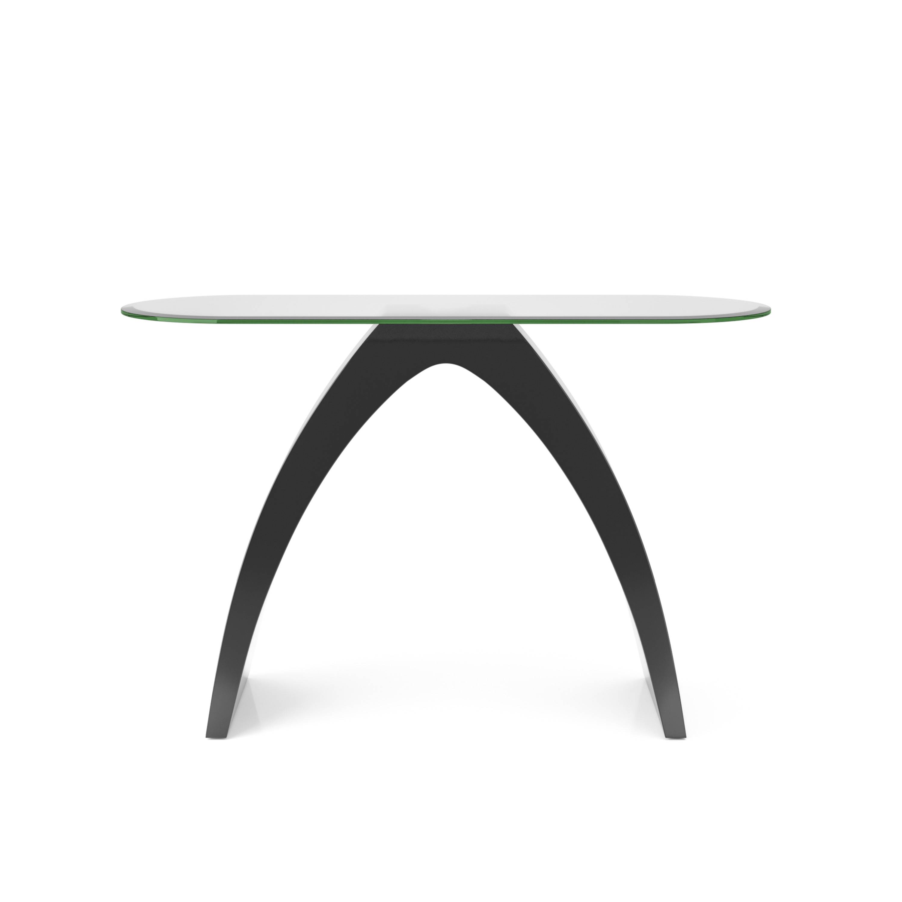 Pelletoni Glass Top Console Table in Black