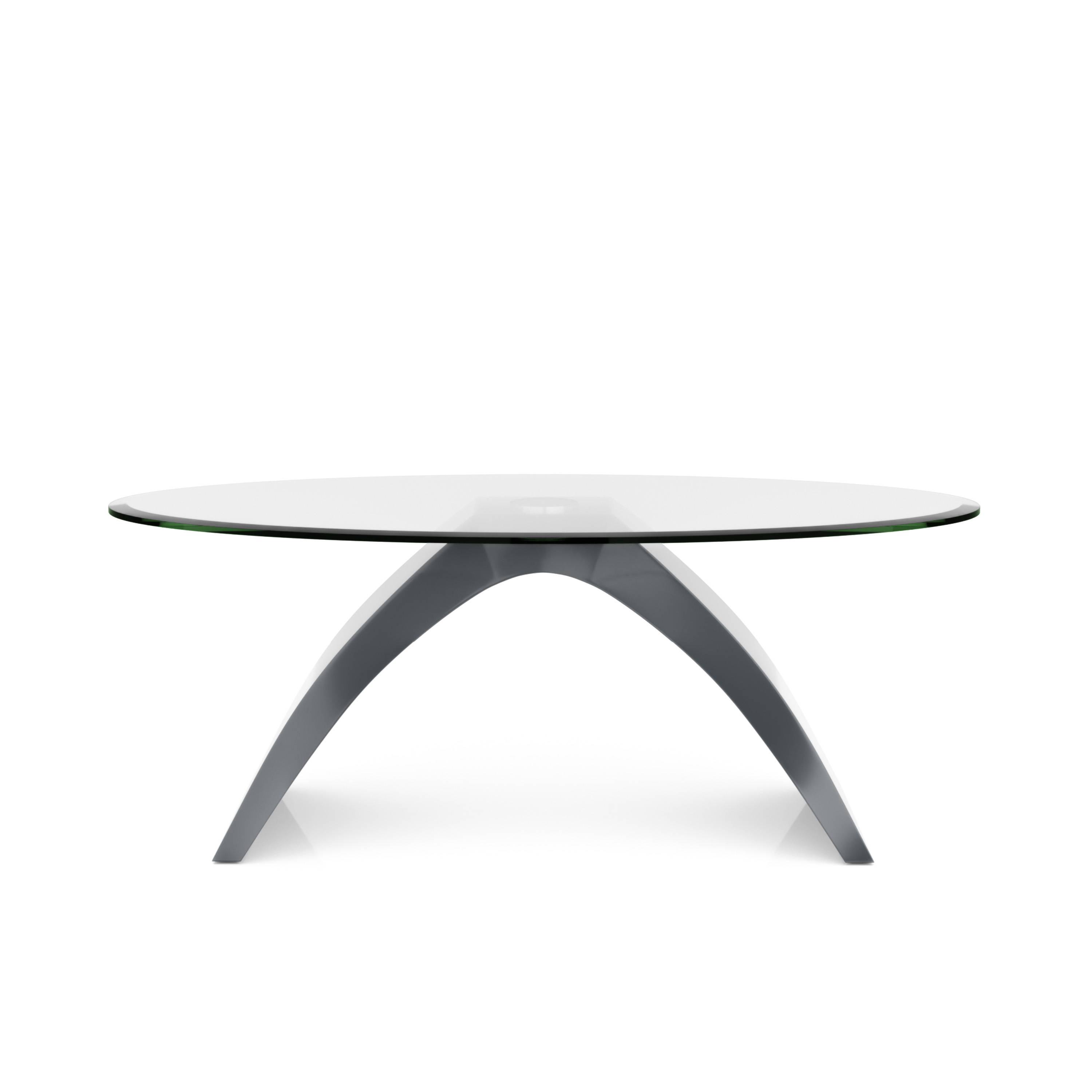 Pelletoni Glass Top Coffee Table in Gray