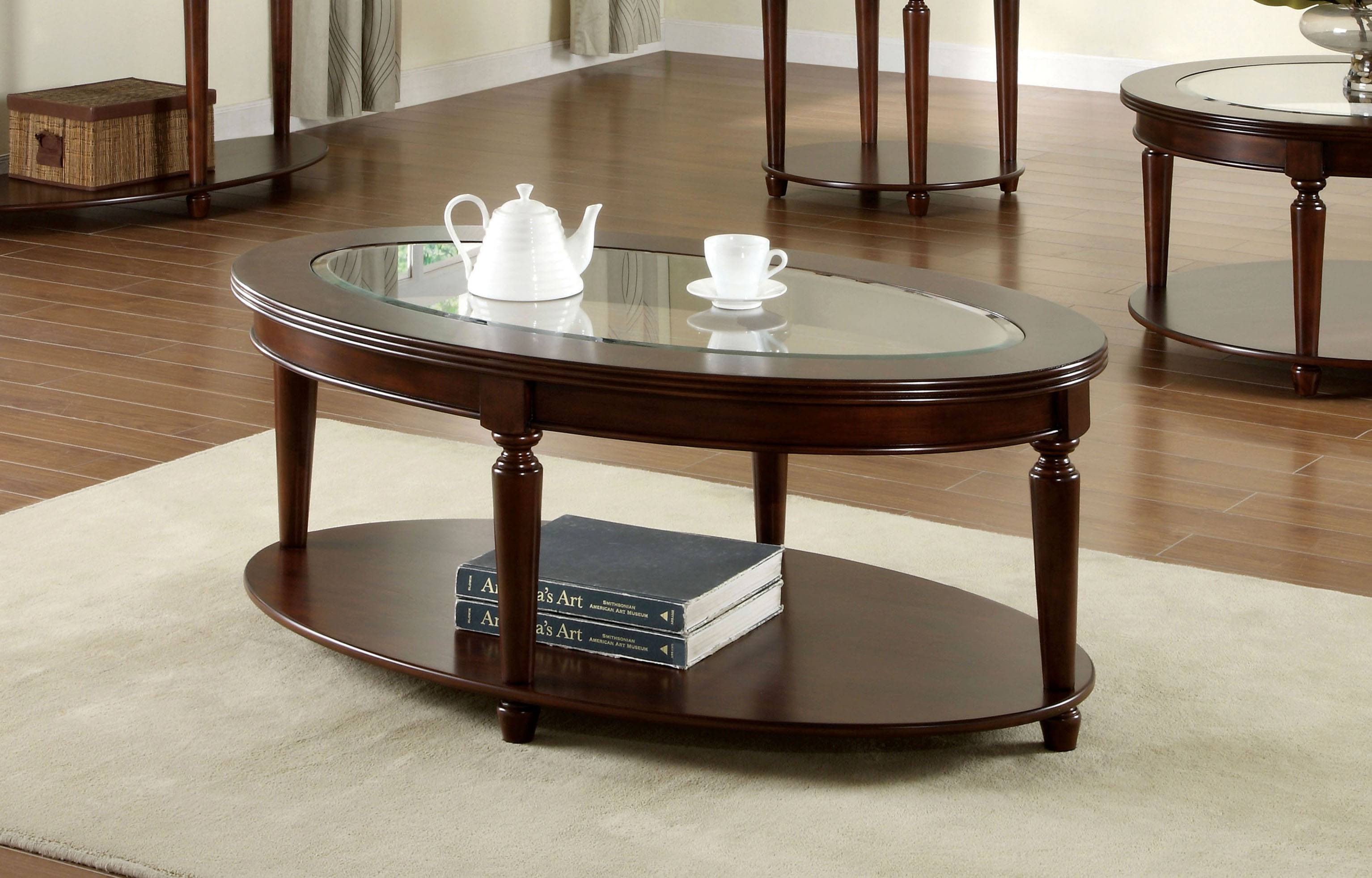 Canello Transitional Oval Coffee Table