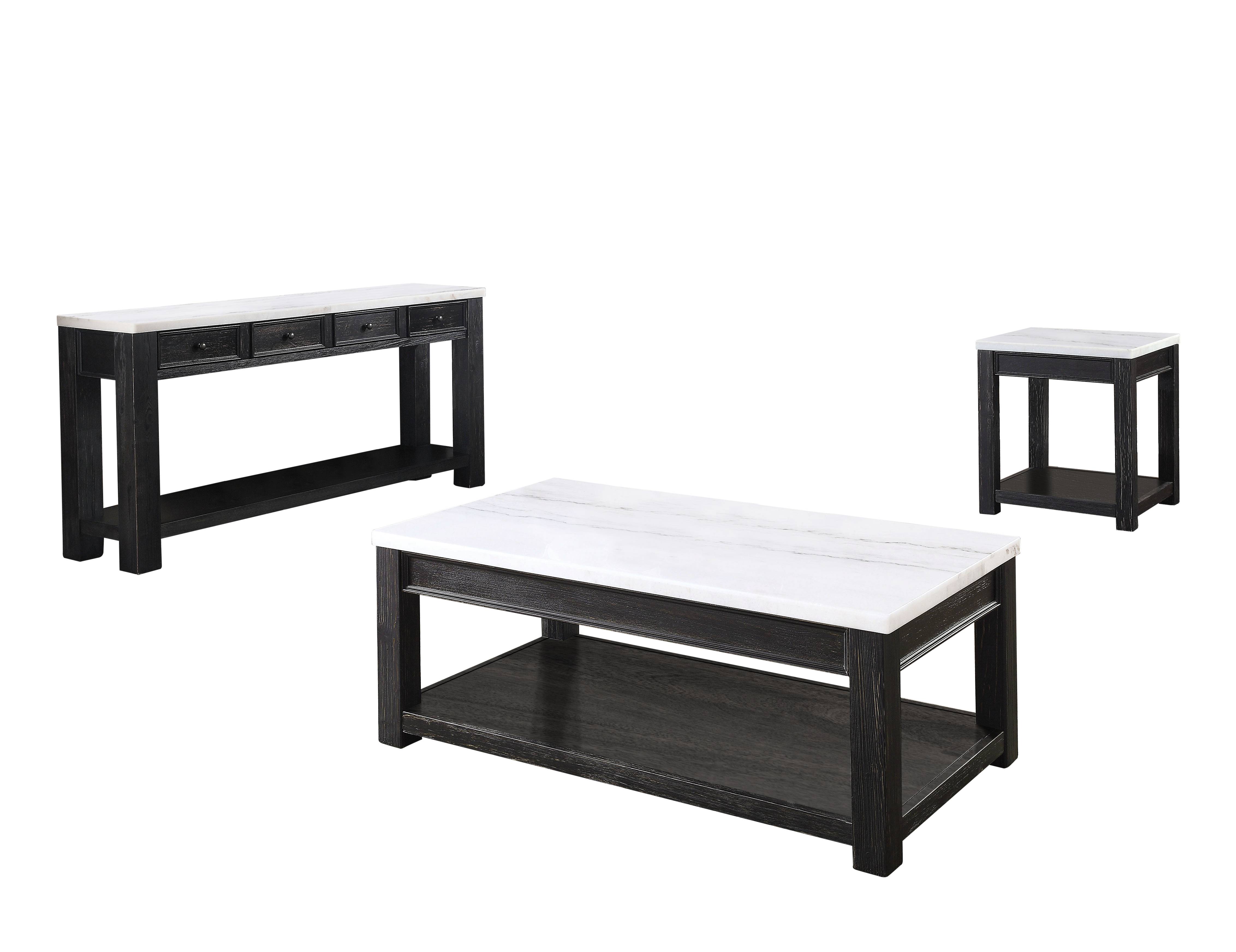 Tateam Transitional 3-Piece Wood Table Set