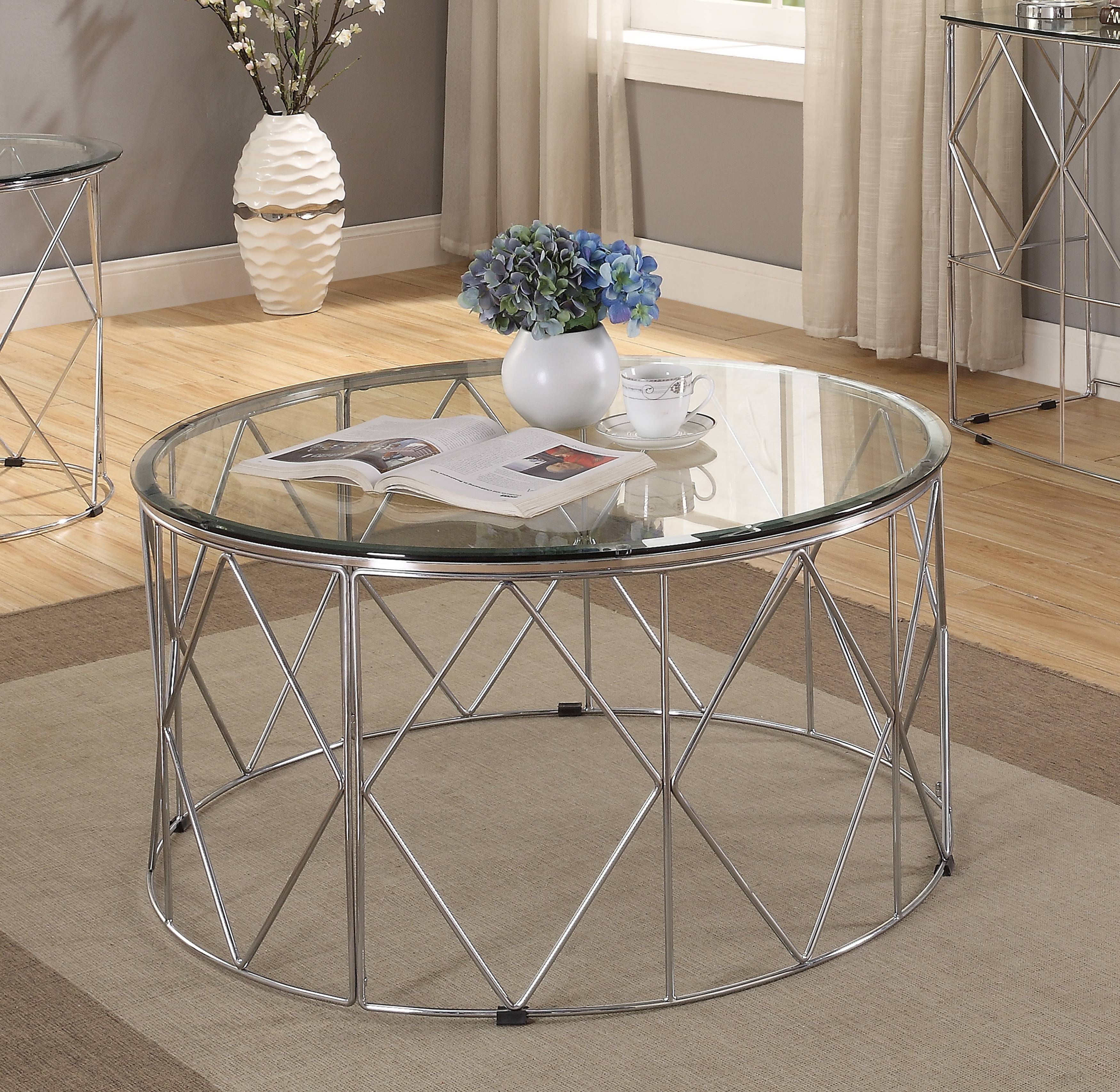 Fland Glass Top Coffee Table