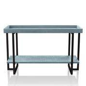 Humere Tray Top Console Table in Antique Blue