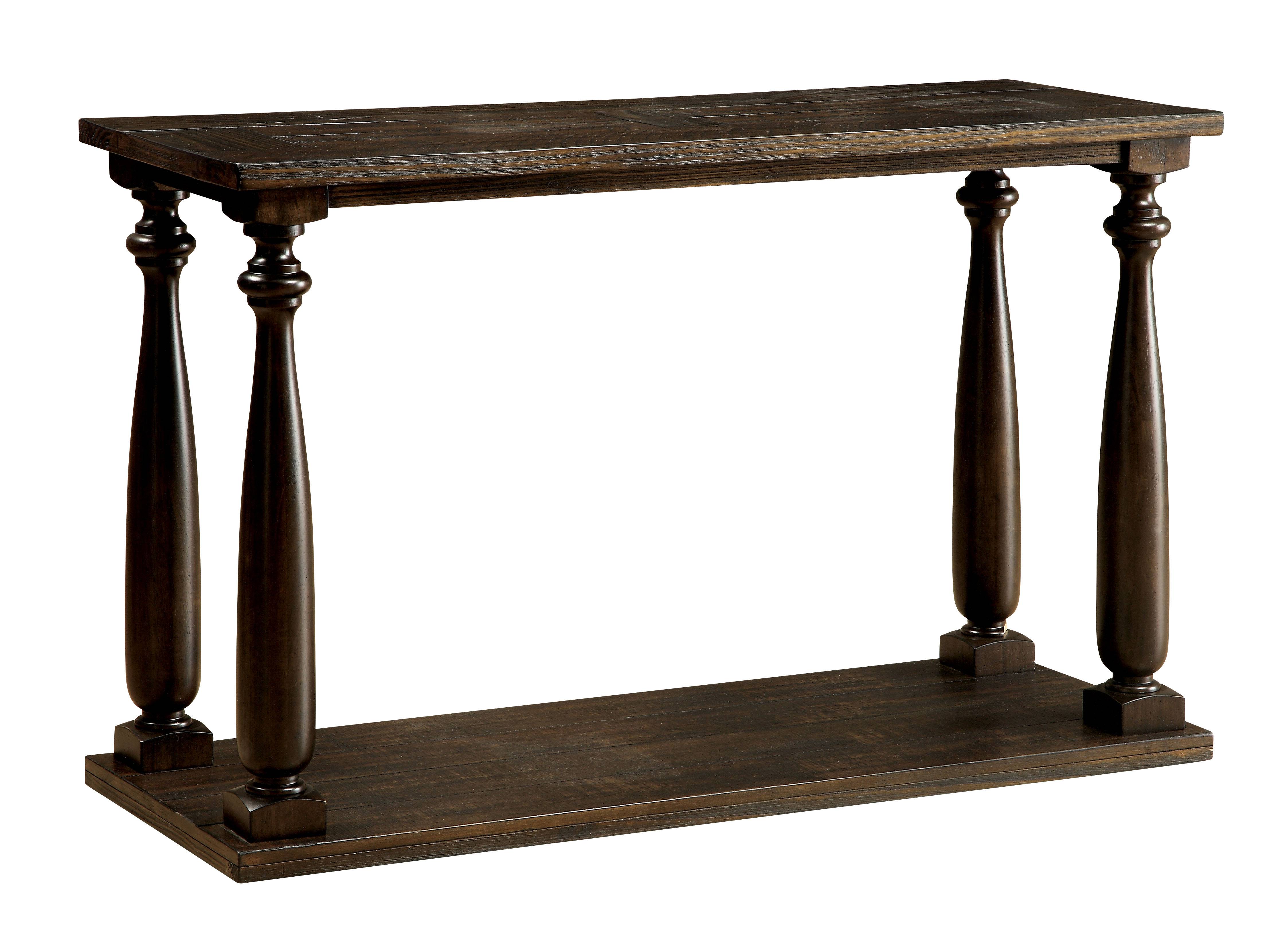 Tessa Transitional Open Shelf Sofa Table