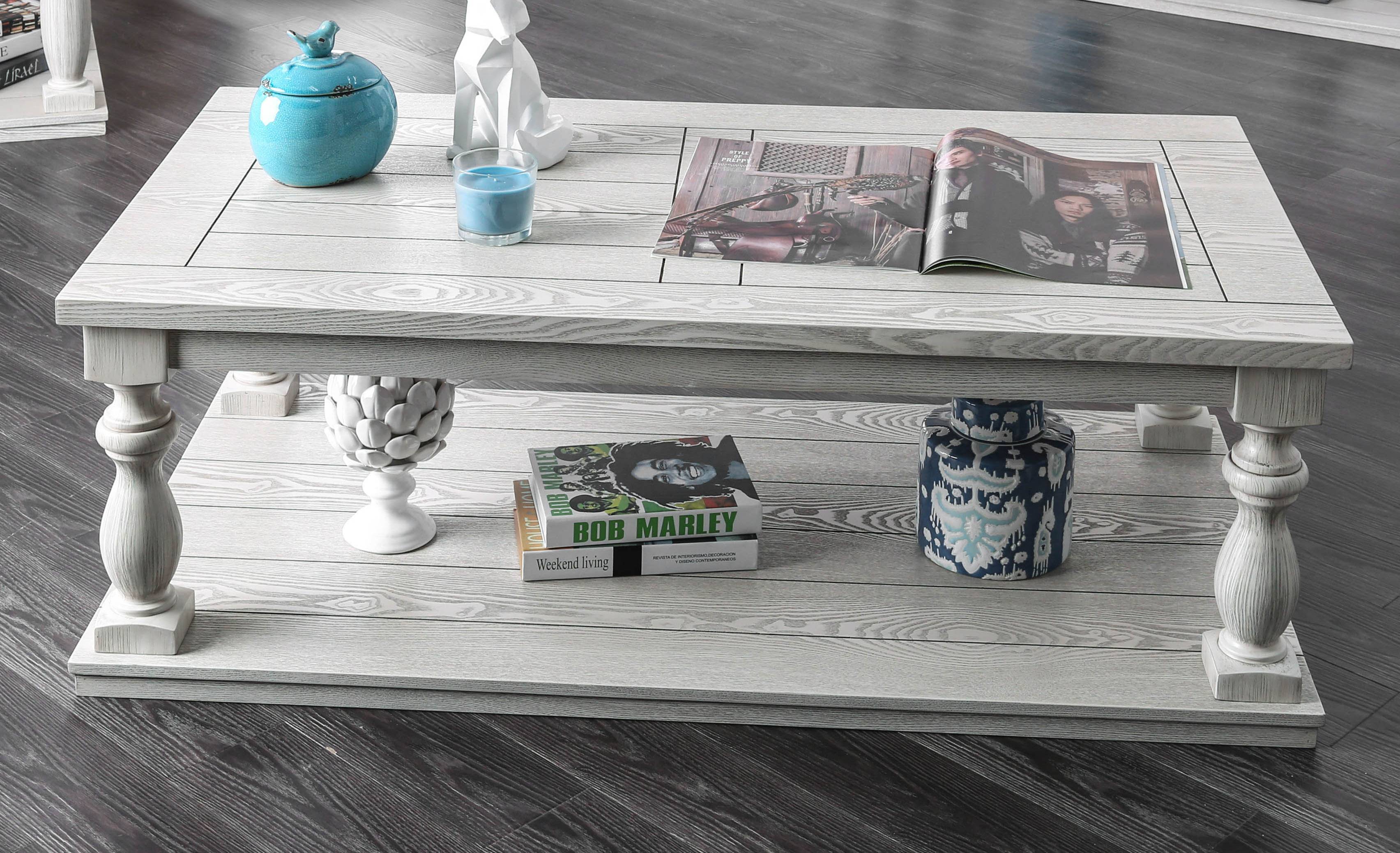 Shavonna Rustic Wood Coffee Table