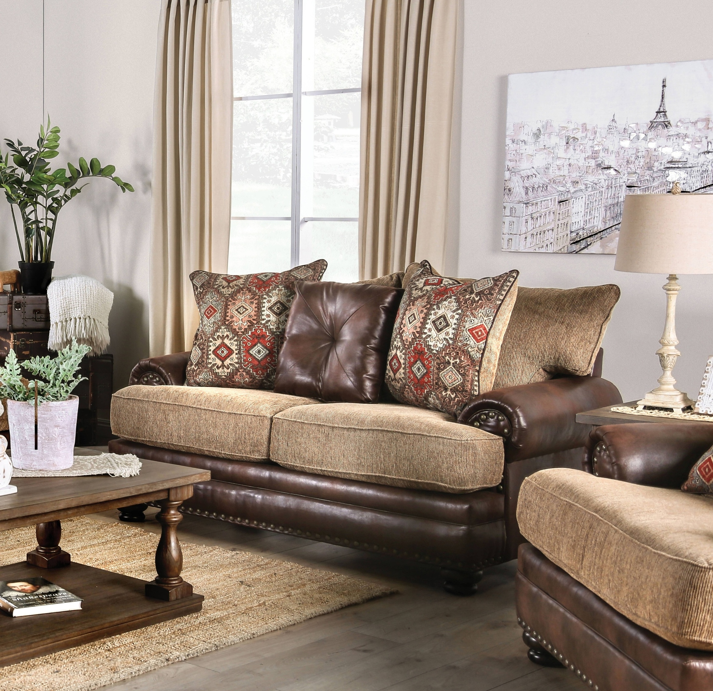 Abygale Transitional Pillow Back Loveseat