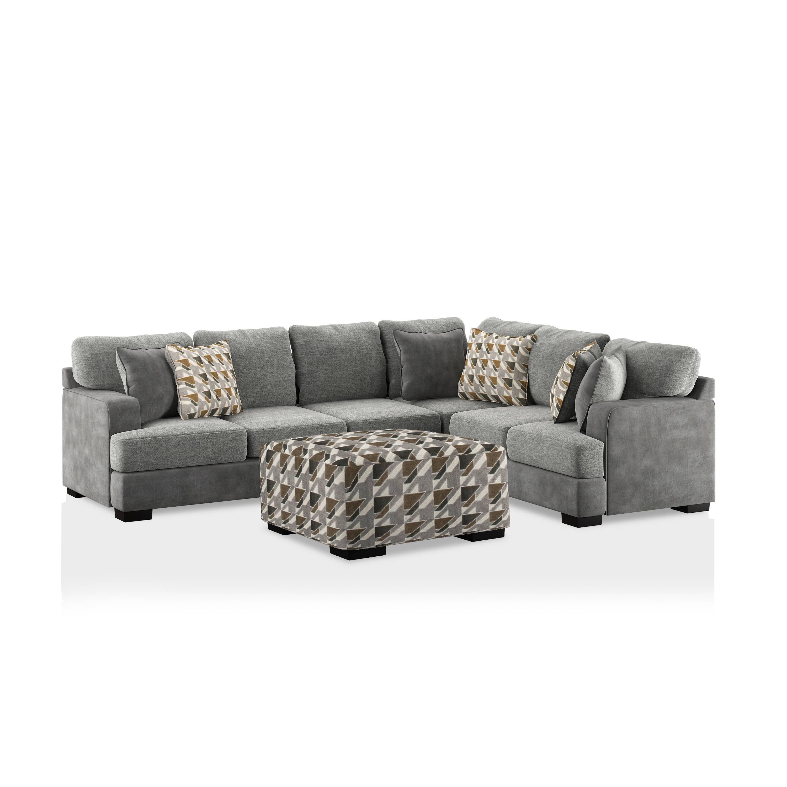 Saddlebrook T-Cushion Sectional with Ottoman