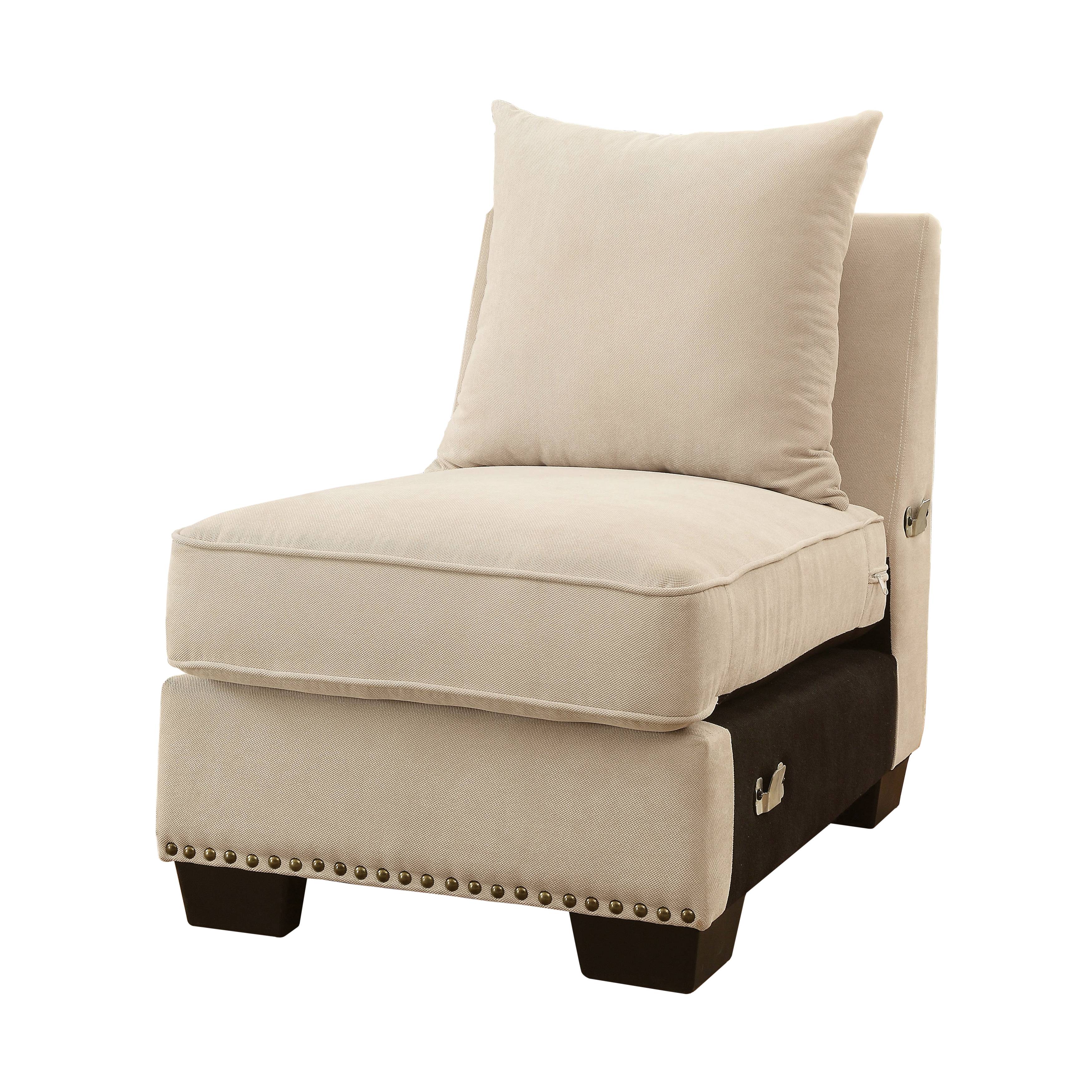 Pradeep Transitional U-Shape Sectional in Beige
