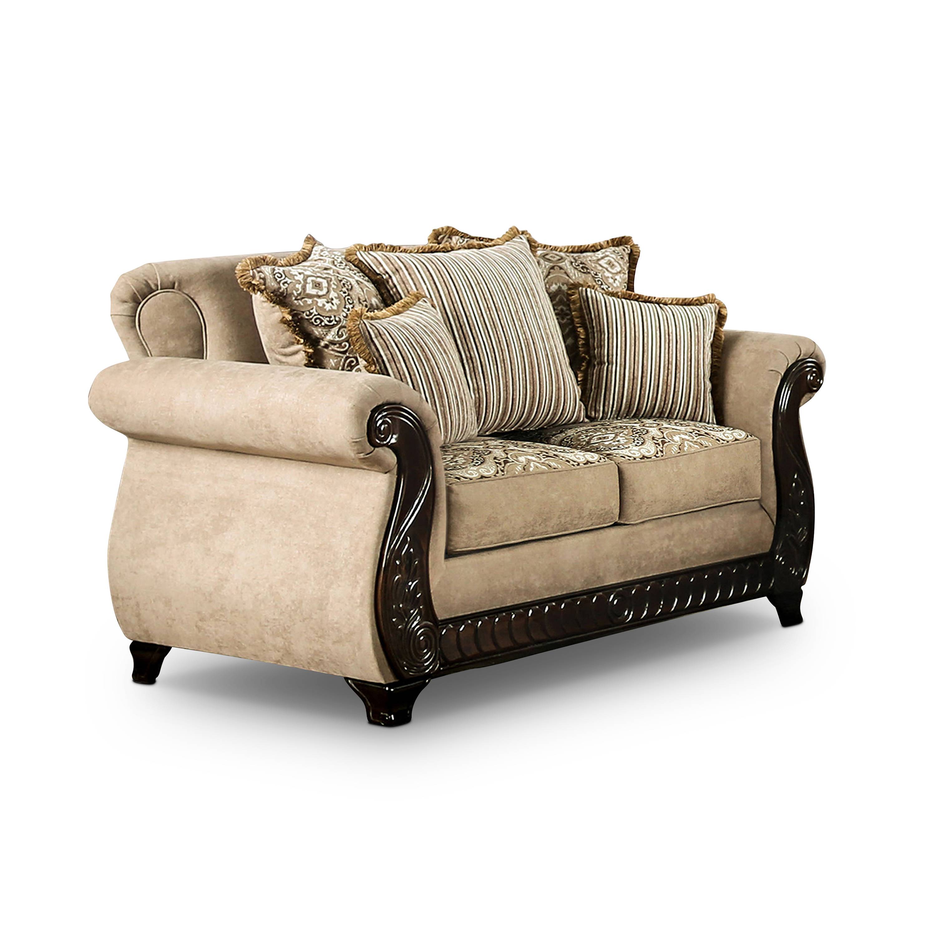 Glenridge Upholstered Loveseat in Tan