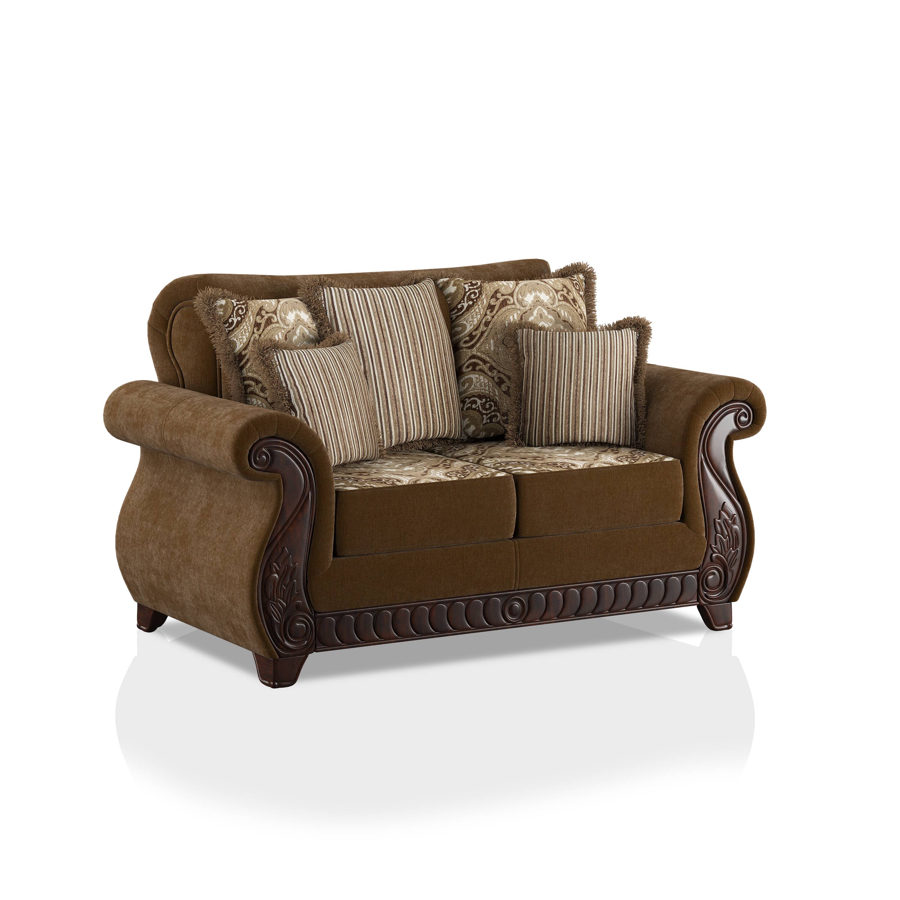 Glenridge Upholstered Loveseat in Brown