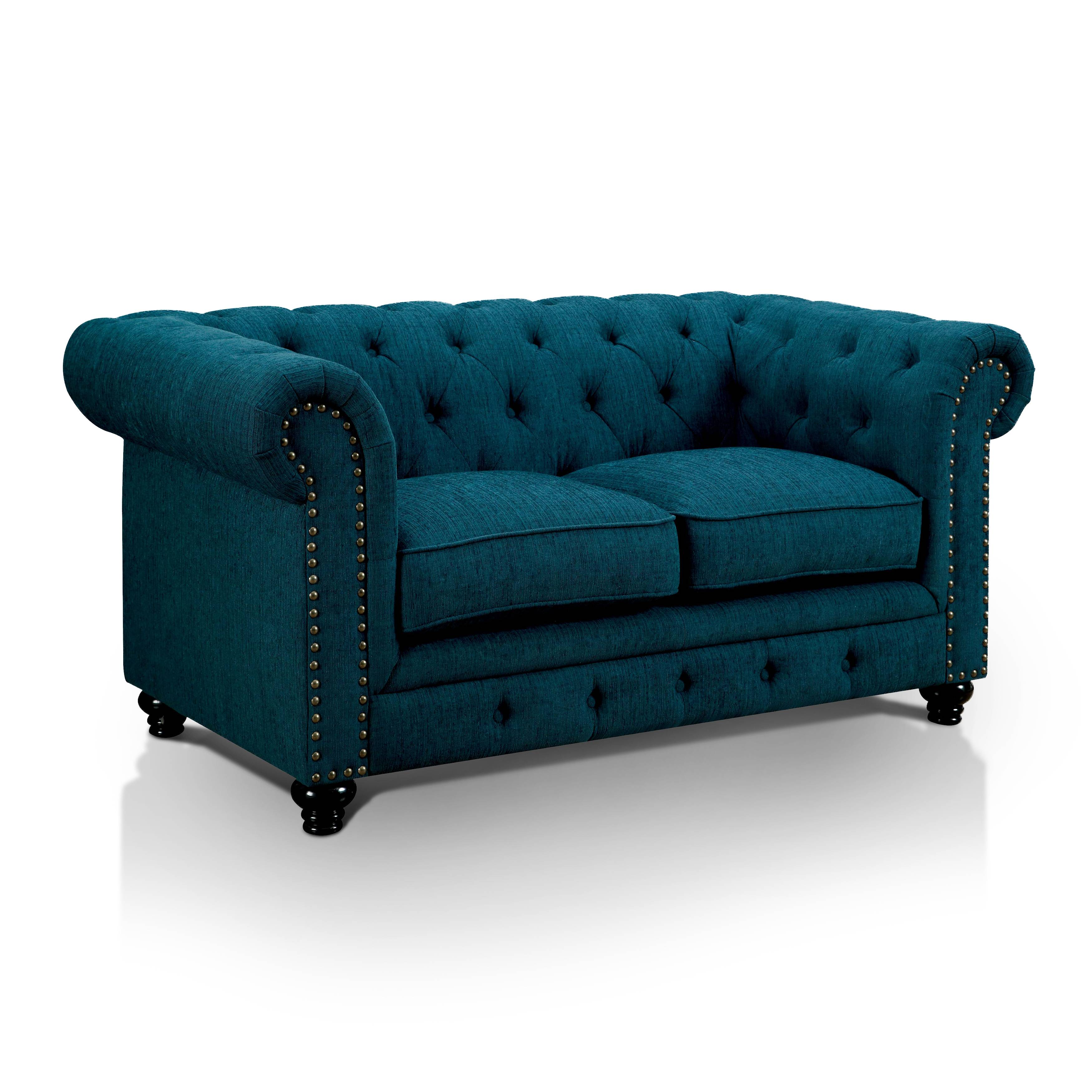 Stacy Traditional Button Tufted Loveseat
