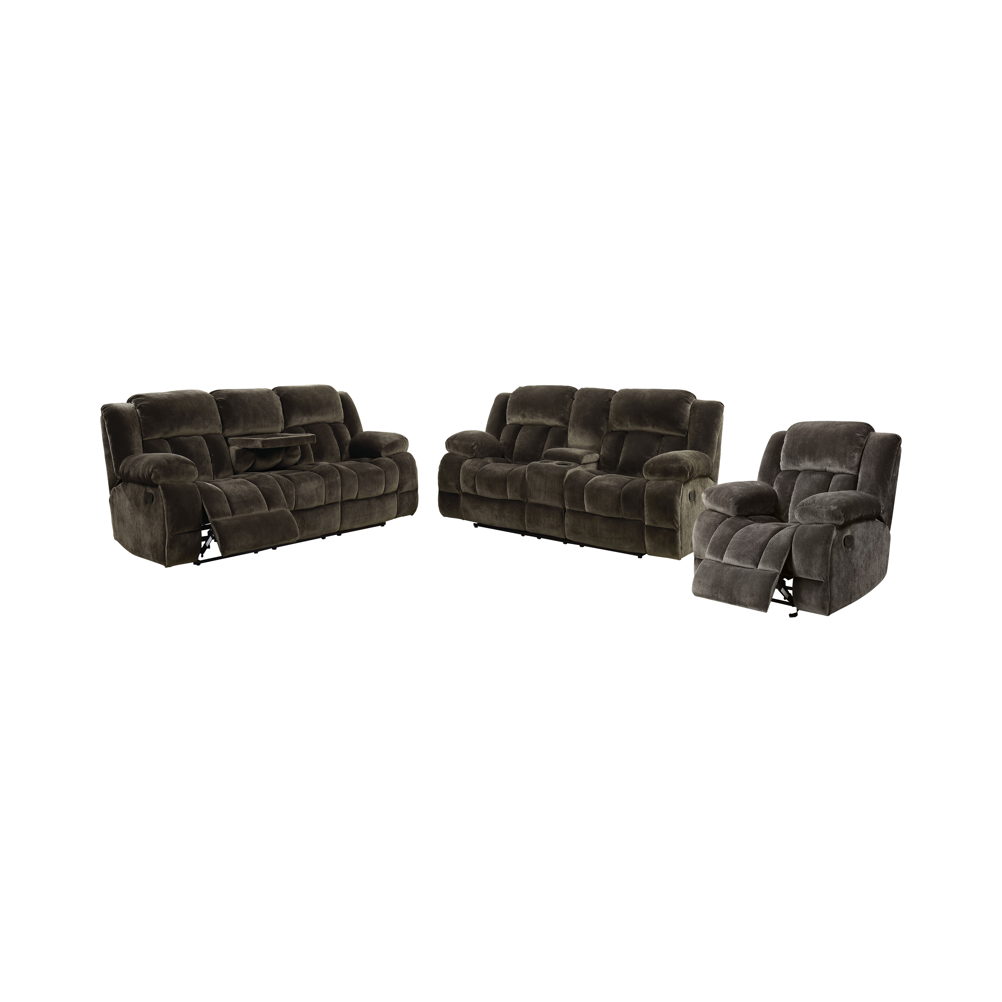 Estry Transitional 3-Piece Fabric Living Room Set