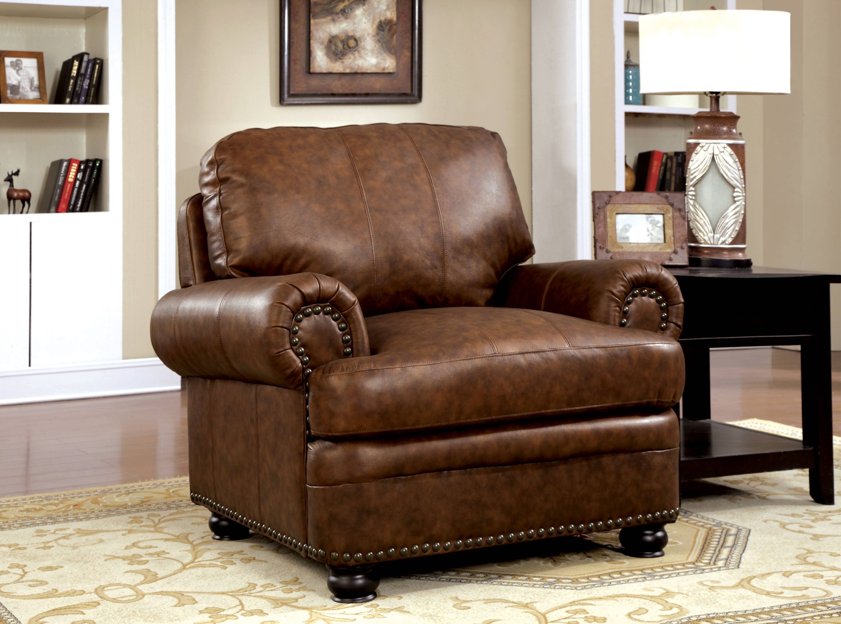 Stowen Transitional Nailhead Trim Arm Chair