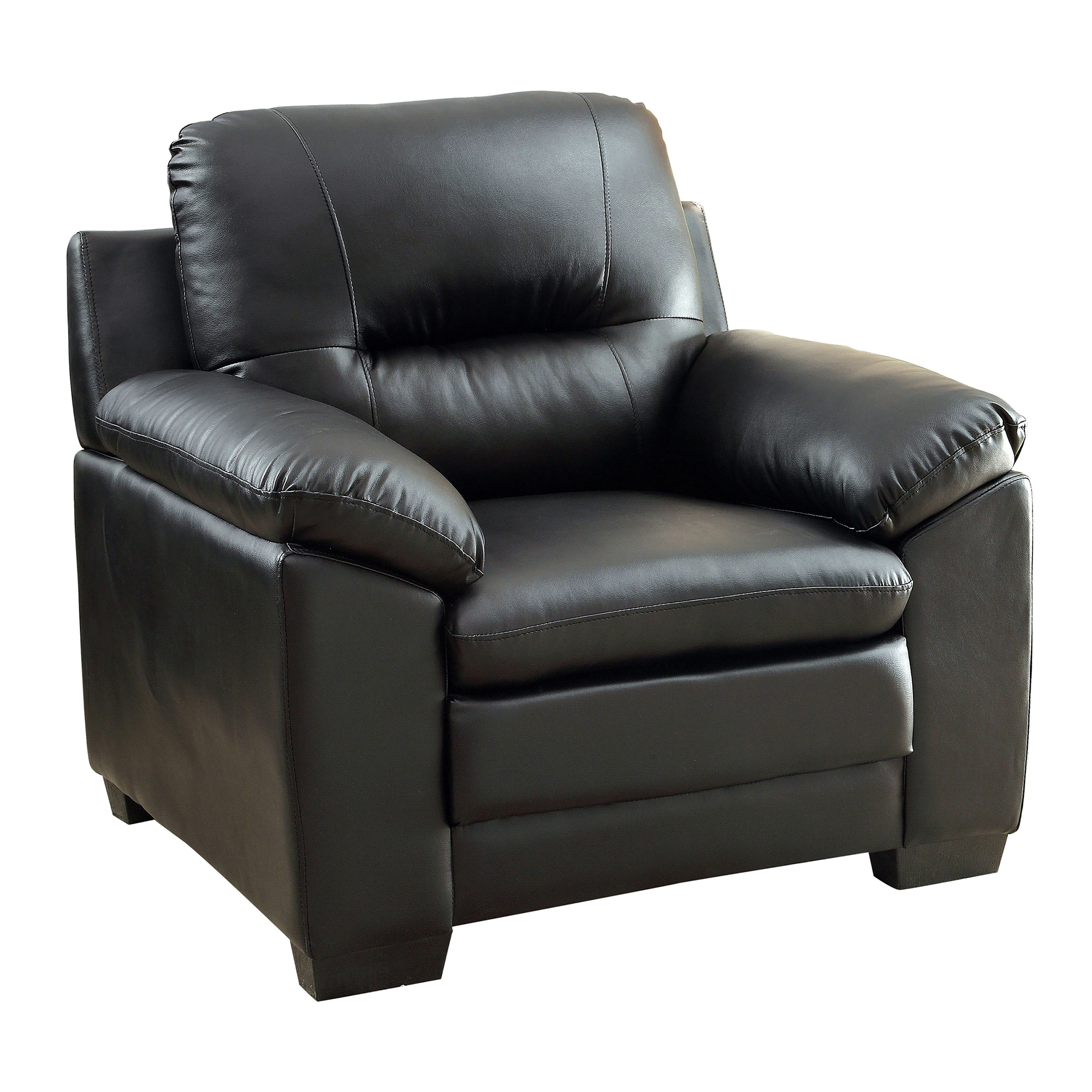 Tory Contemporary Upholstered Arm Chair in Black