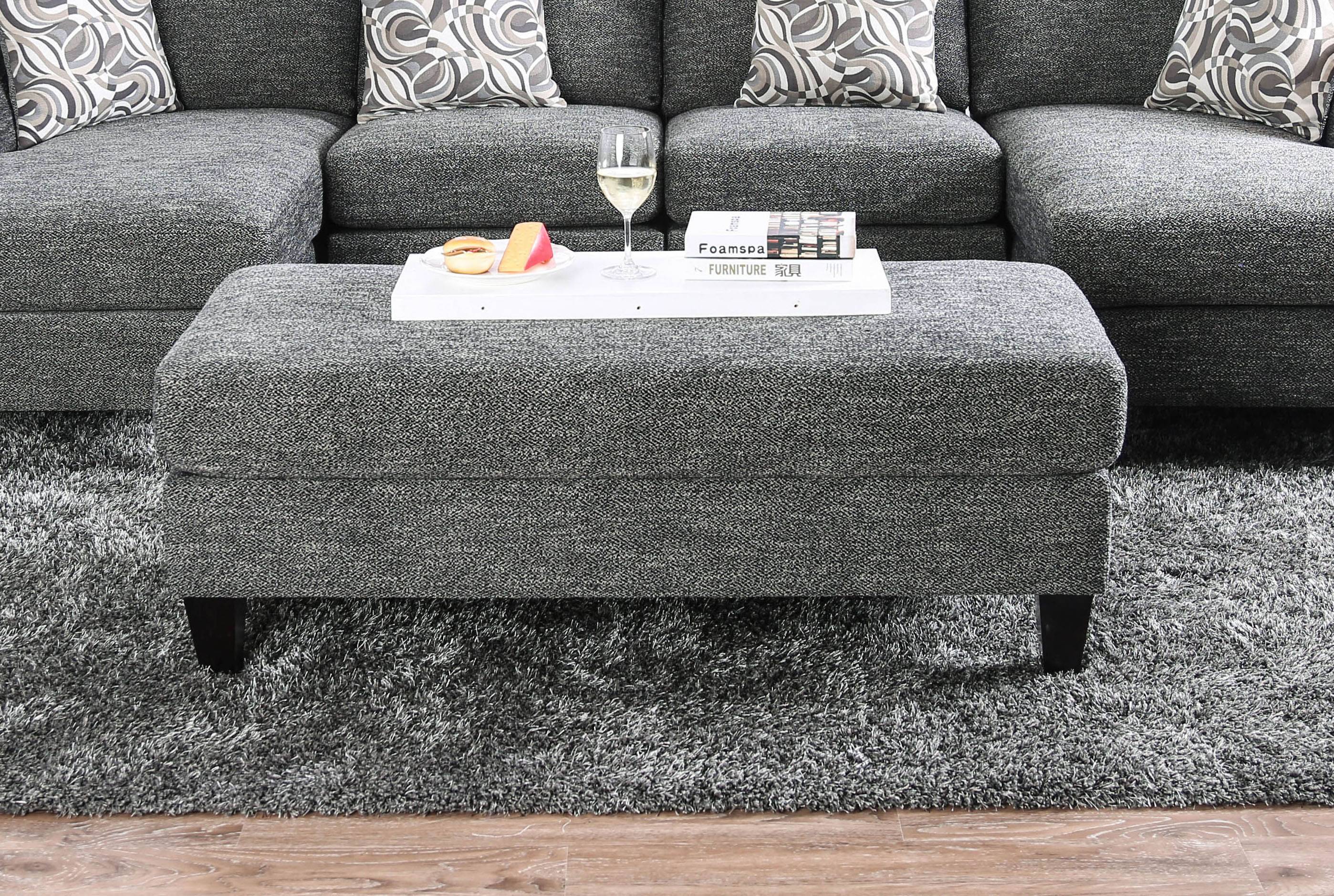 Lisa Transitional Upholstered Ottoman