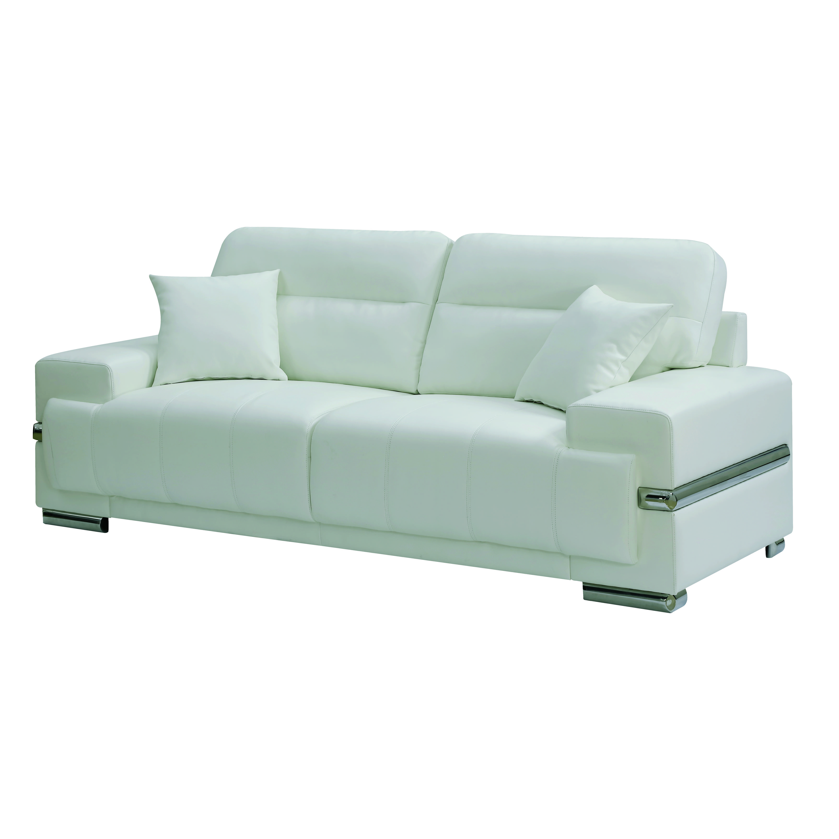Onley Contemporary Faux Leather Tufted Sofa