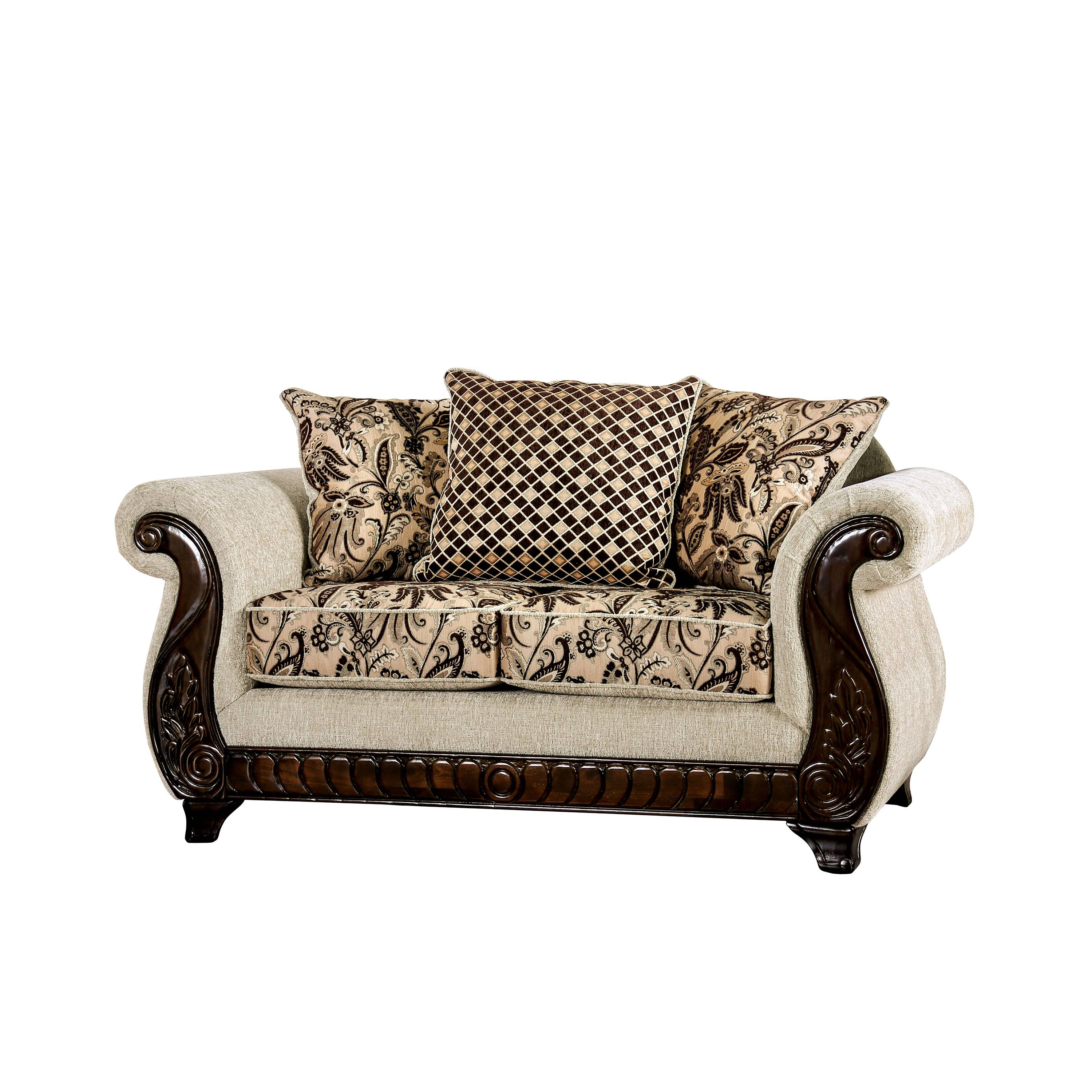 Mulyn Traditional Chenille Upholstered Loveseat