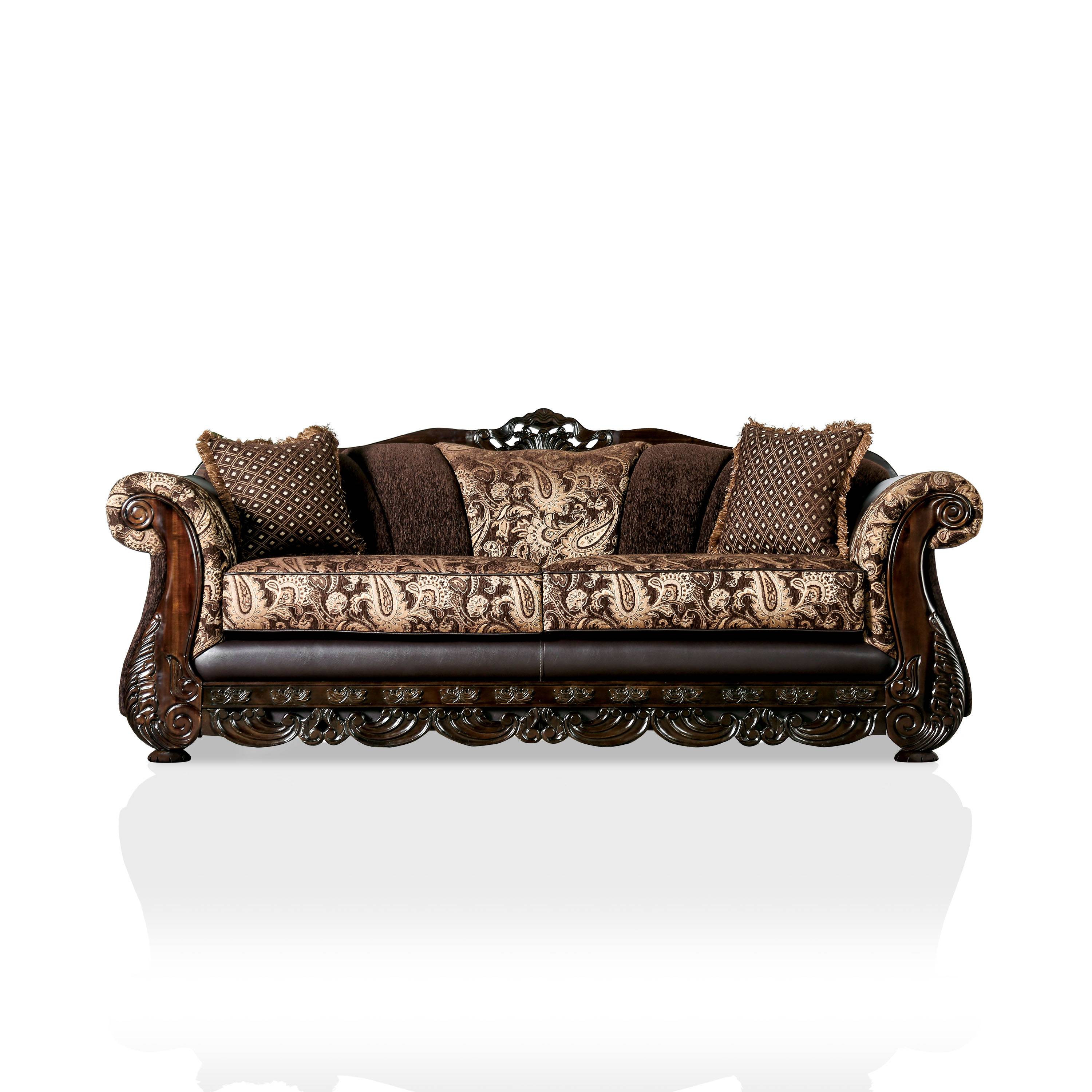 Harenton Traditional Chenille Sofa