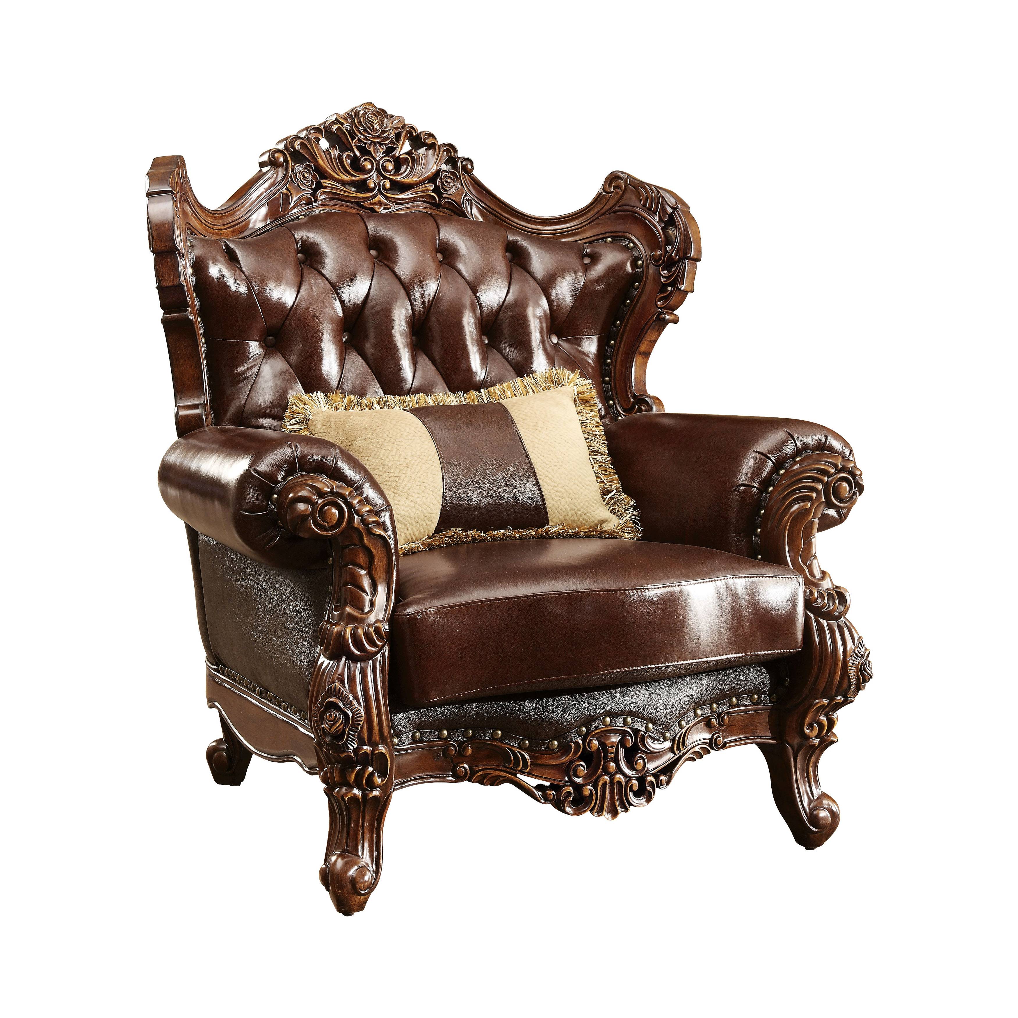 Grenda Traditional Tufted Arm Chair