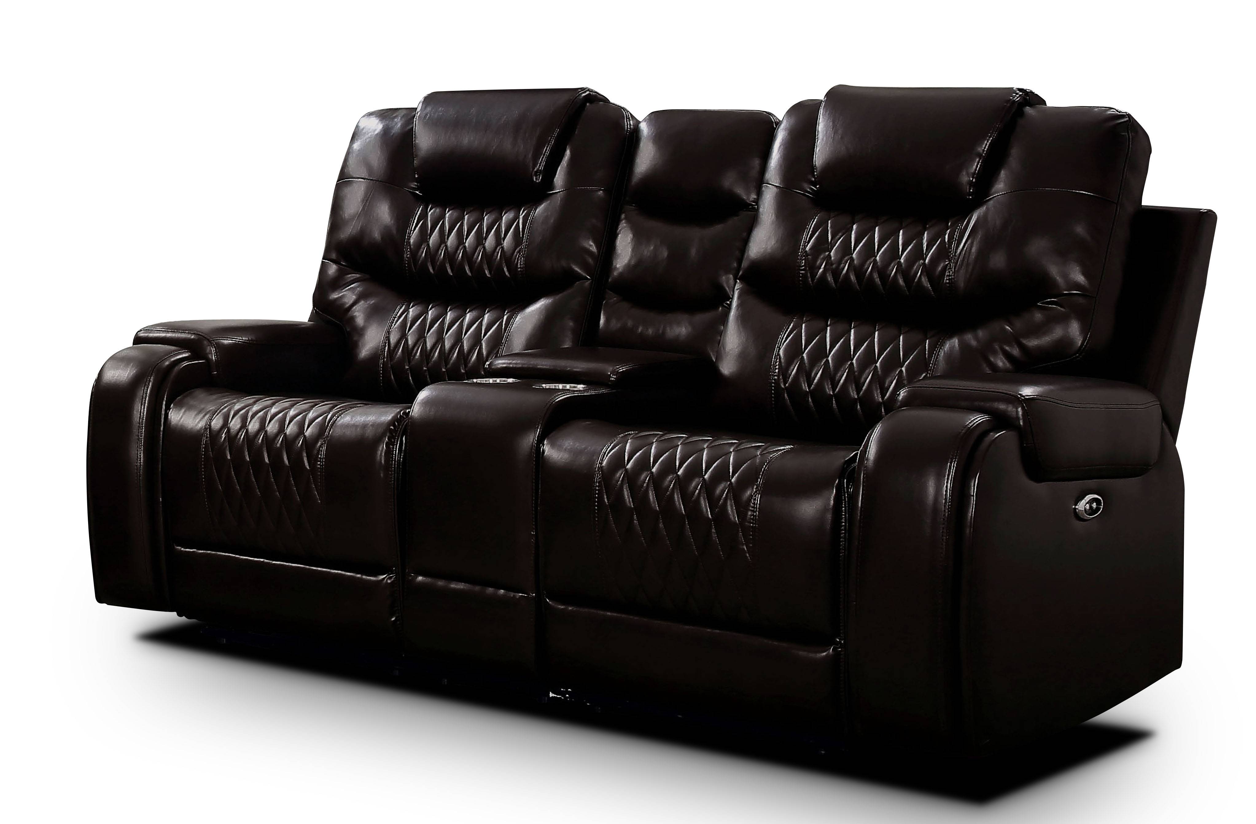 Edansy Reclining Loveseat in Brown