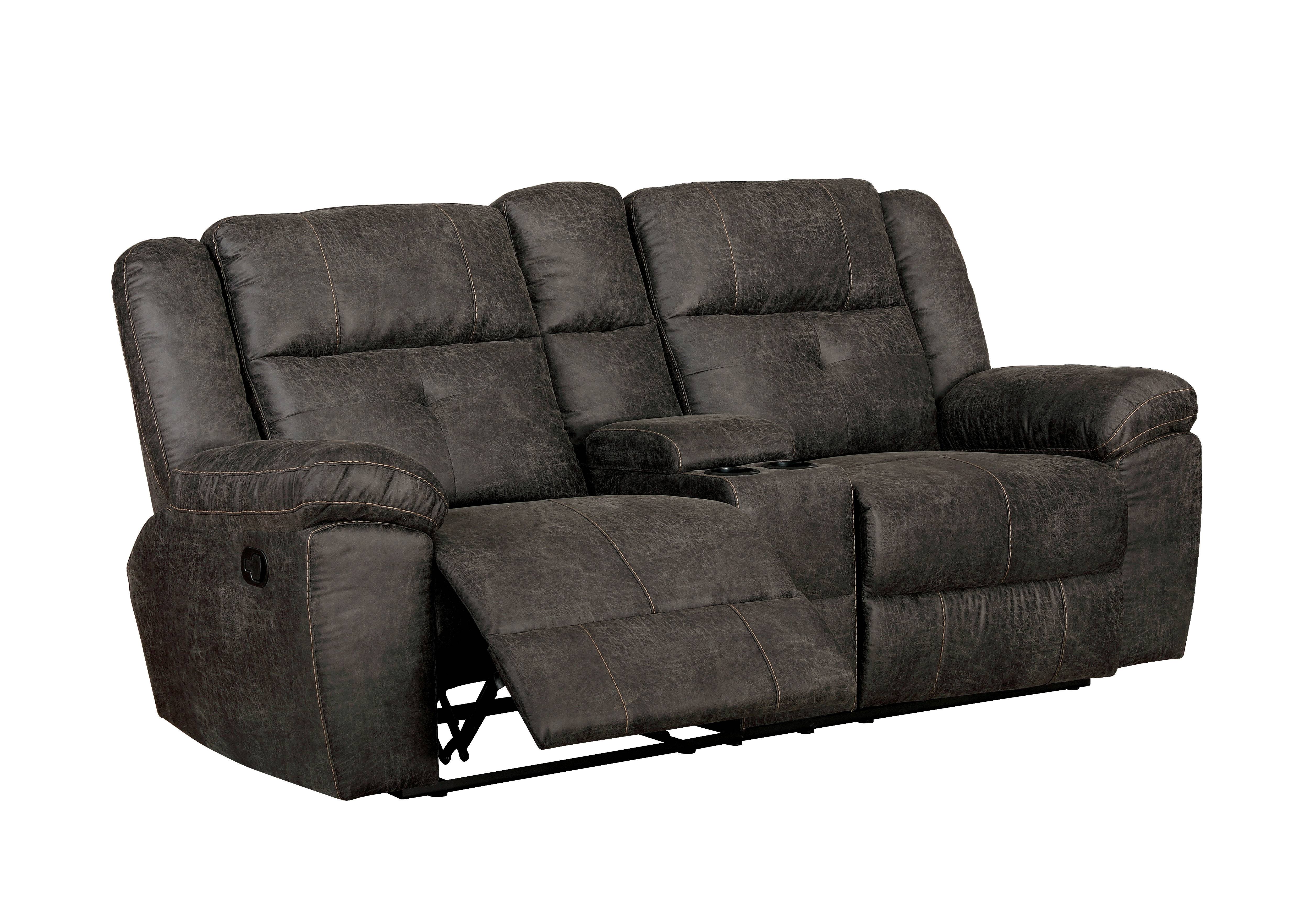 Vindry Transitional Reclining Sofa with Cup Holders