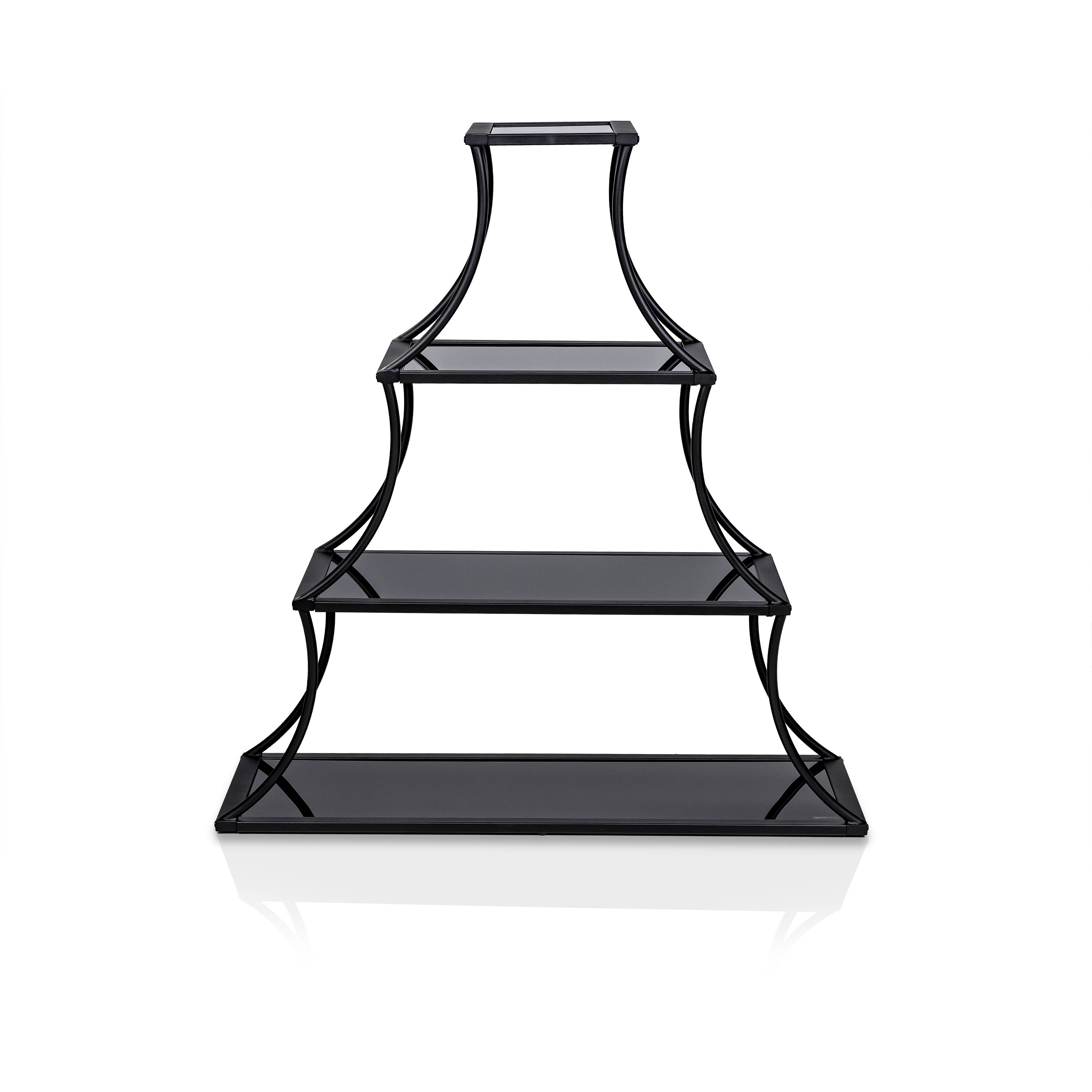 Kladden 4-Shelf Bookcase in Sand Black