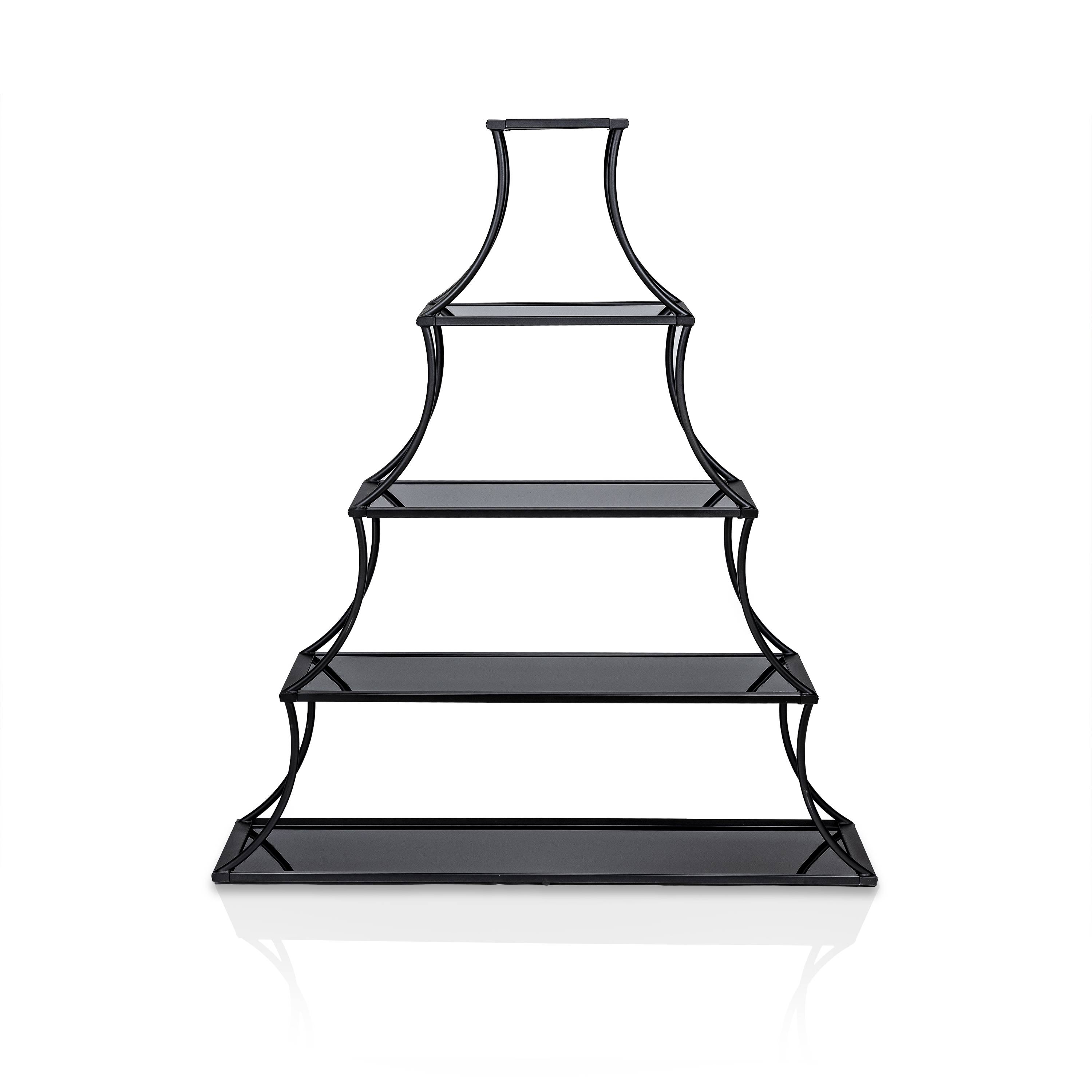 Kladden 5-Shelf Bookcase in Sand Black