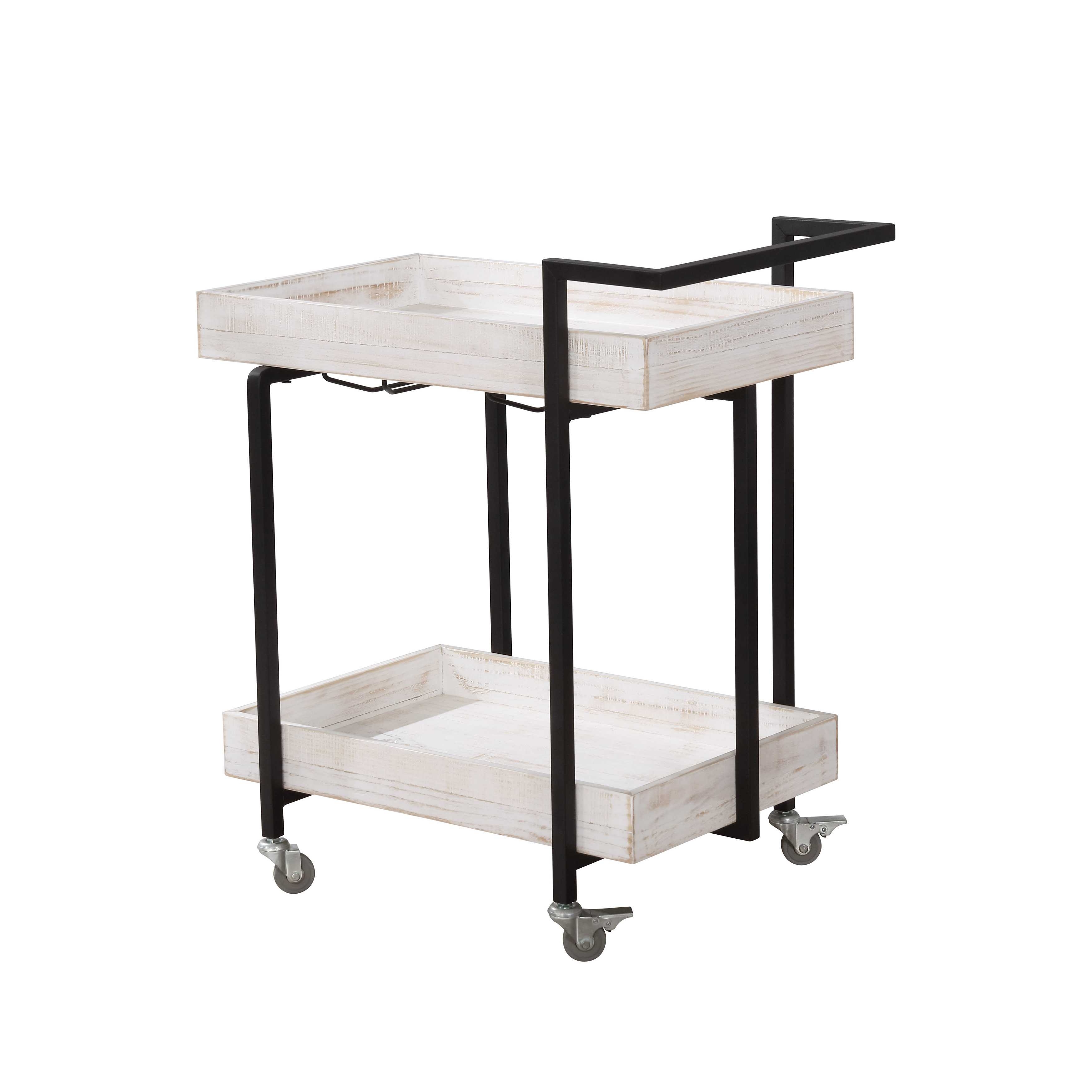 Lackomb 2-Shelf Serving Cart in Antique White