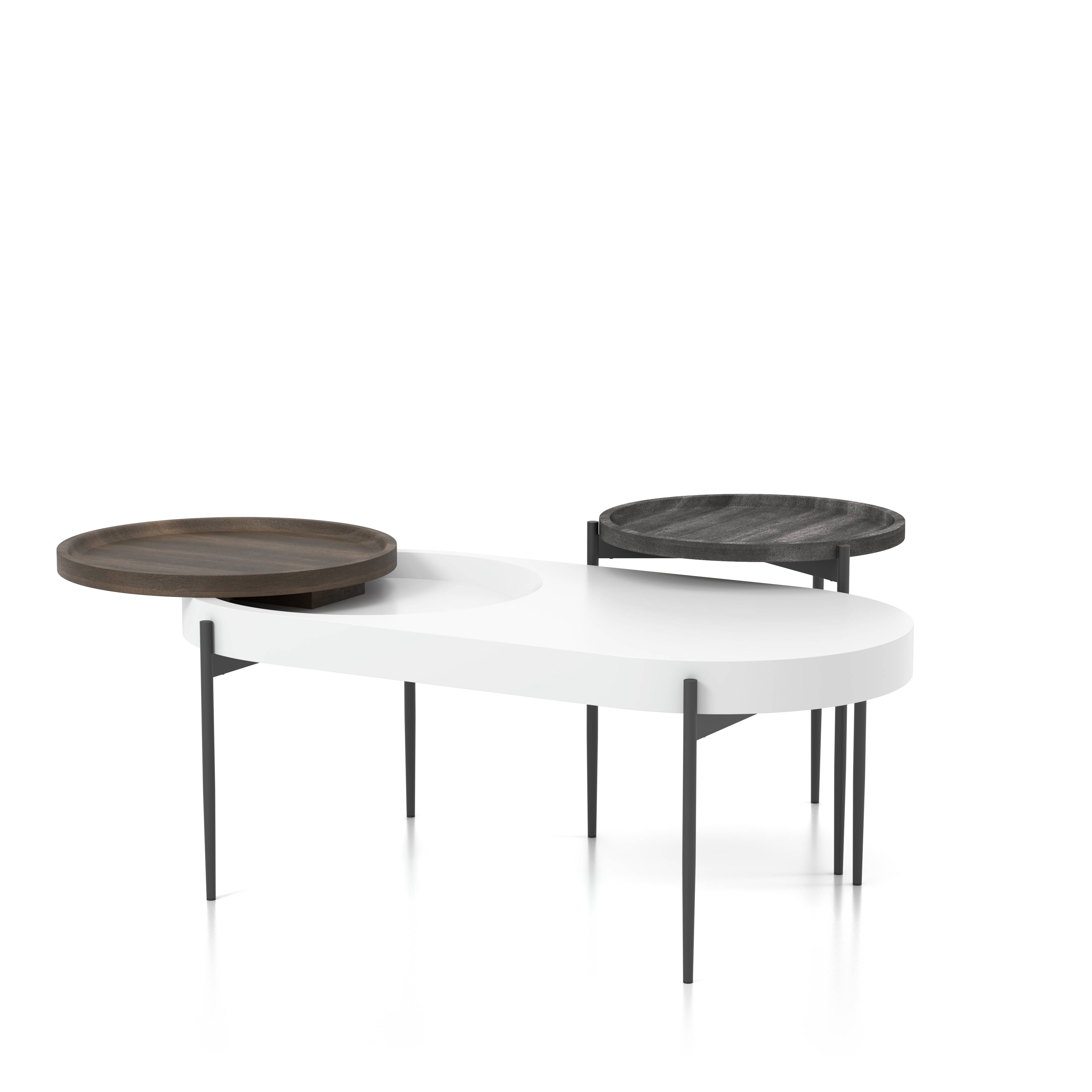 Hylen 2-Piece Coffee Table Set in Gray