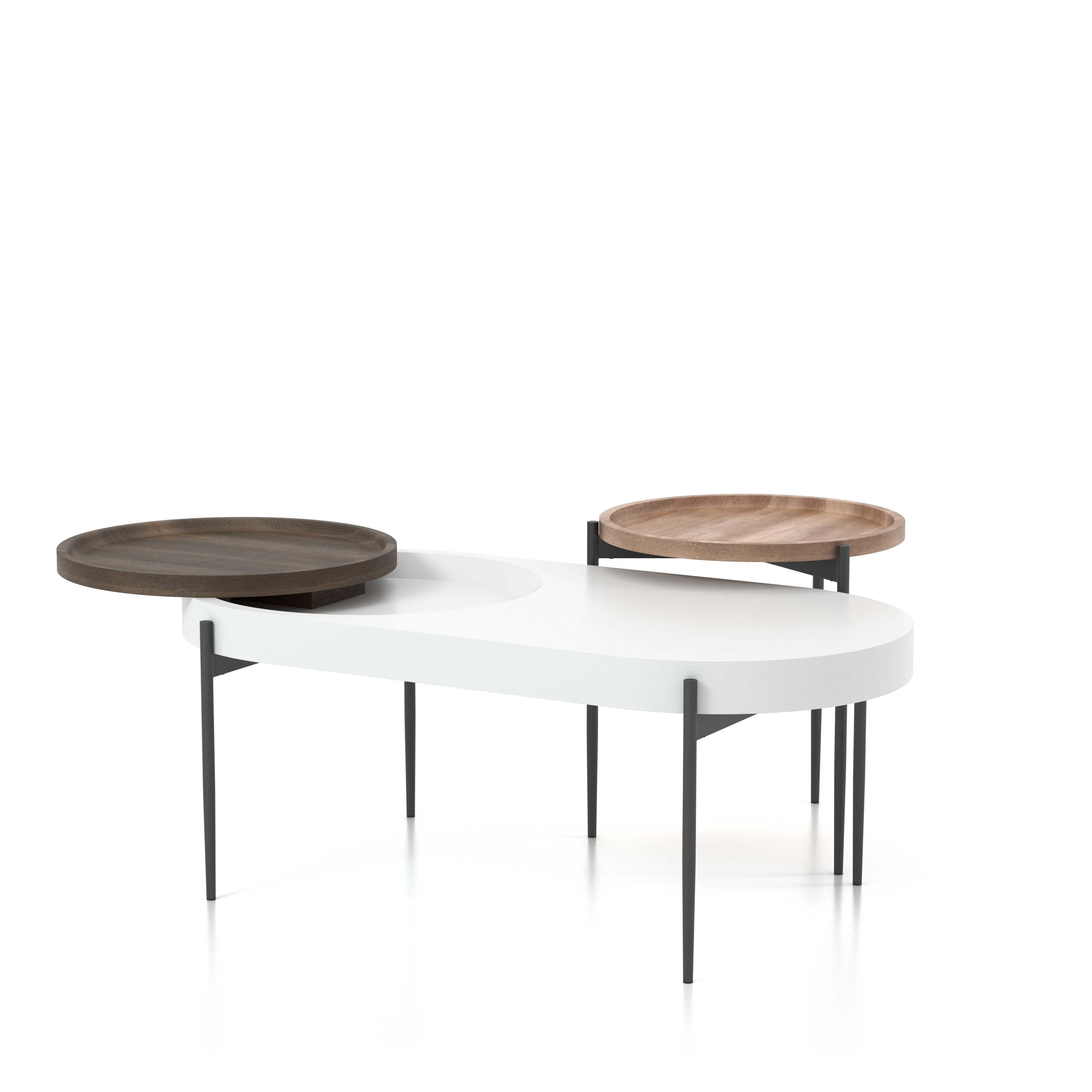 Hylen 2-Piece Coffee Table Set in Natural Tone