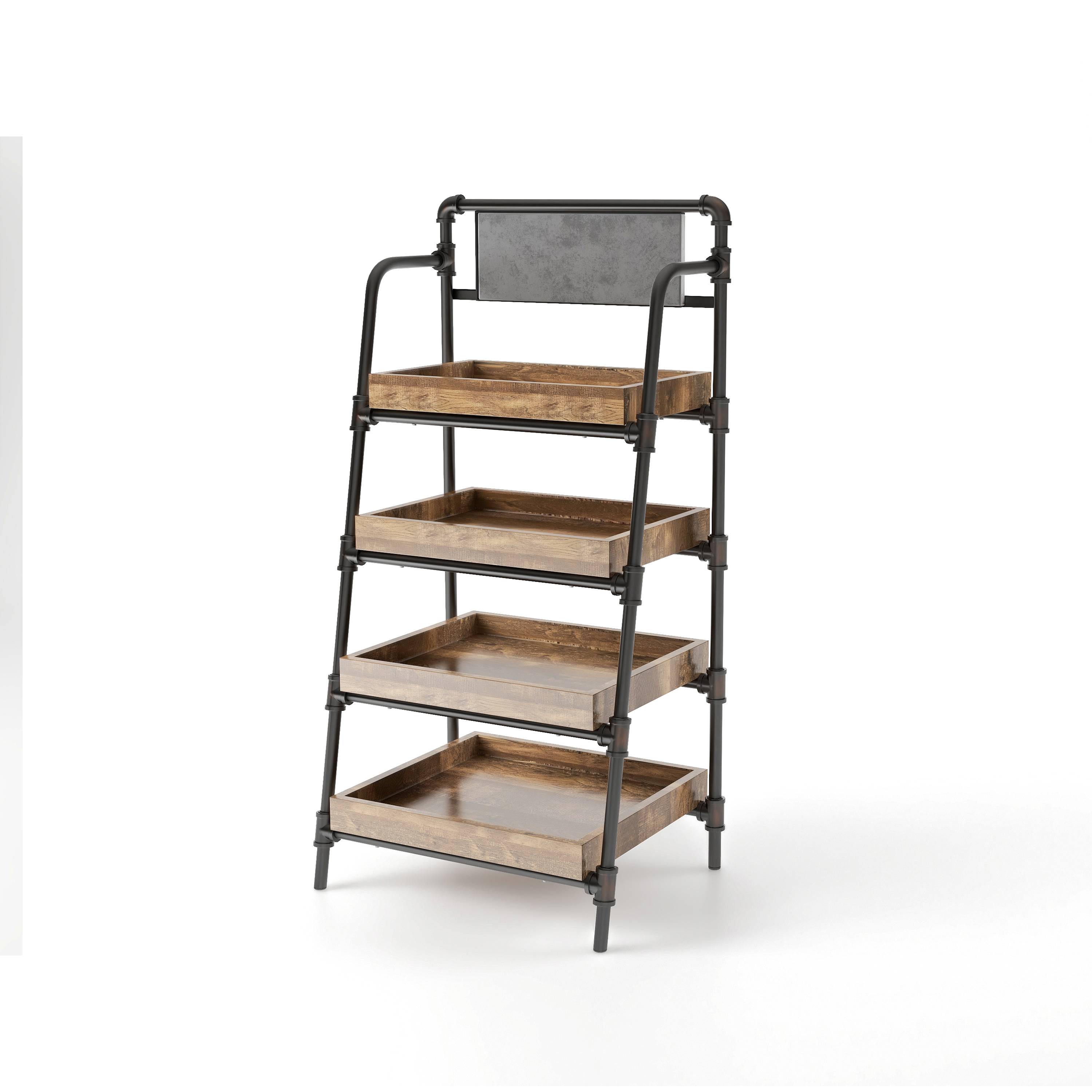 Rudson Transitional 4-Shelf Bookcase