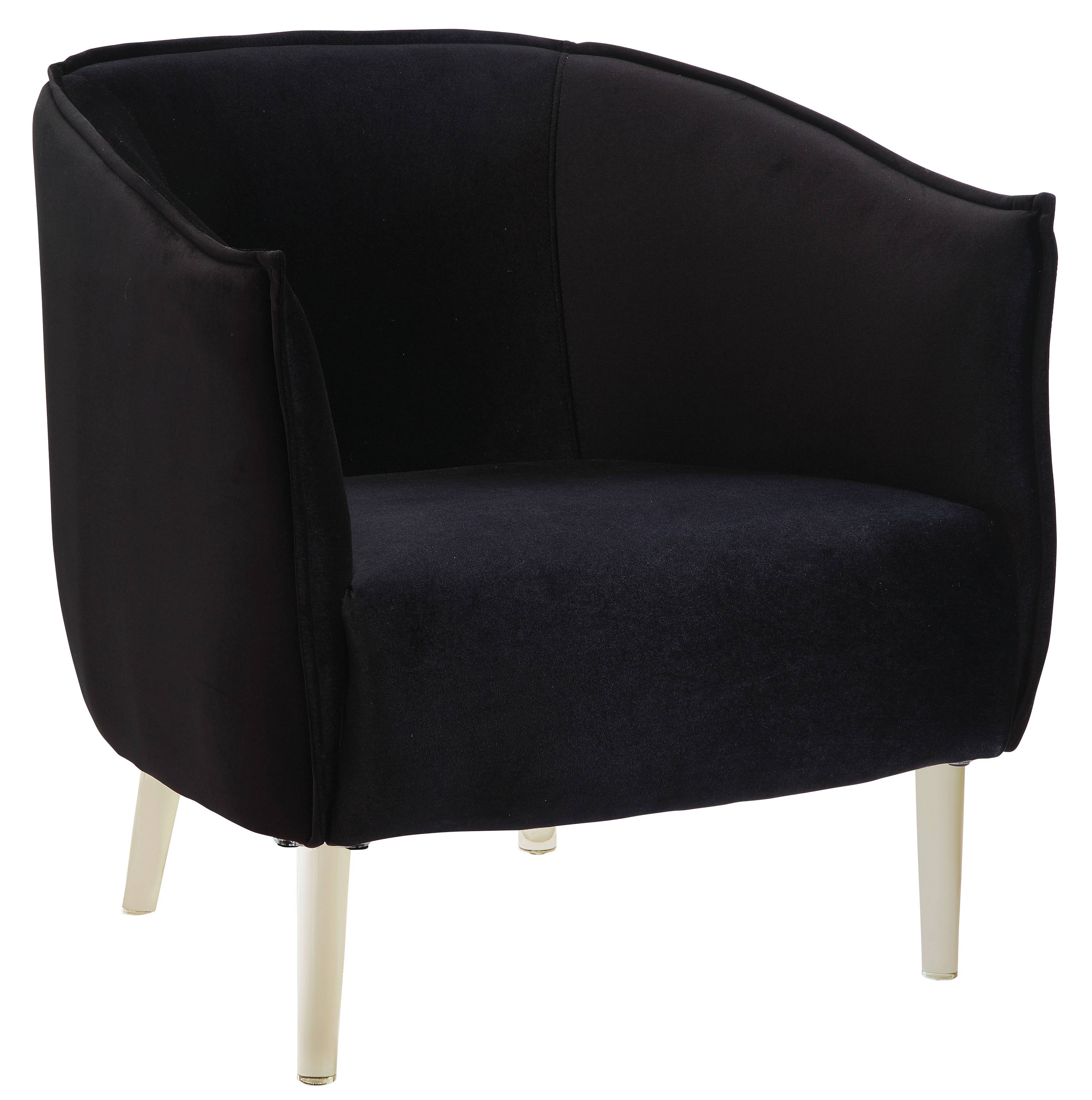 Toulon Contemporary Upholstered Accent Chair in Black