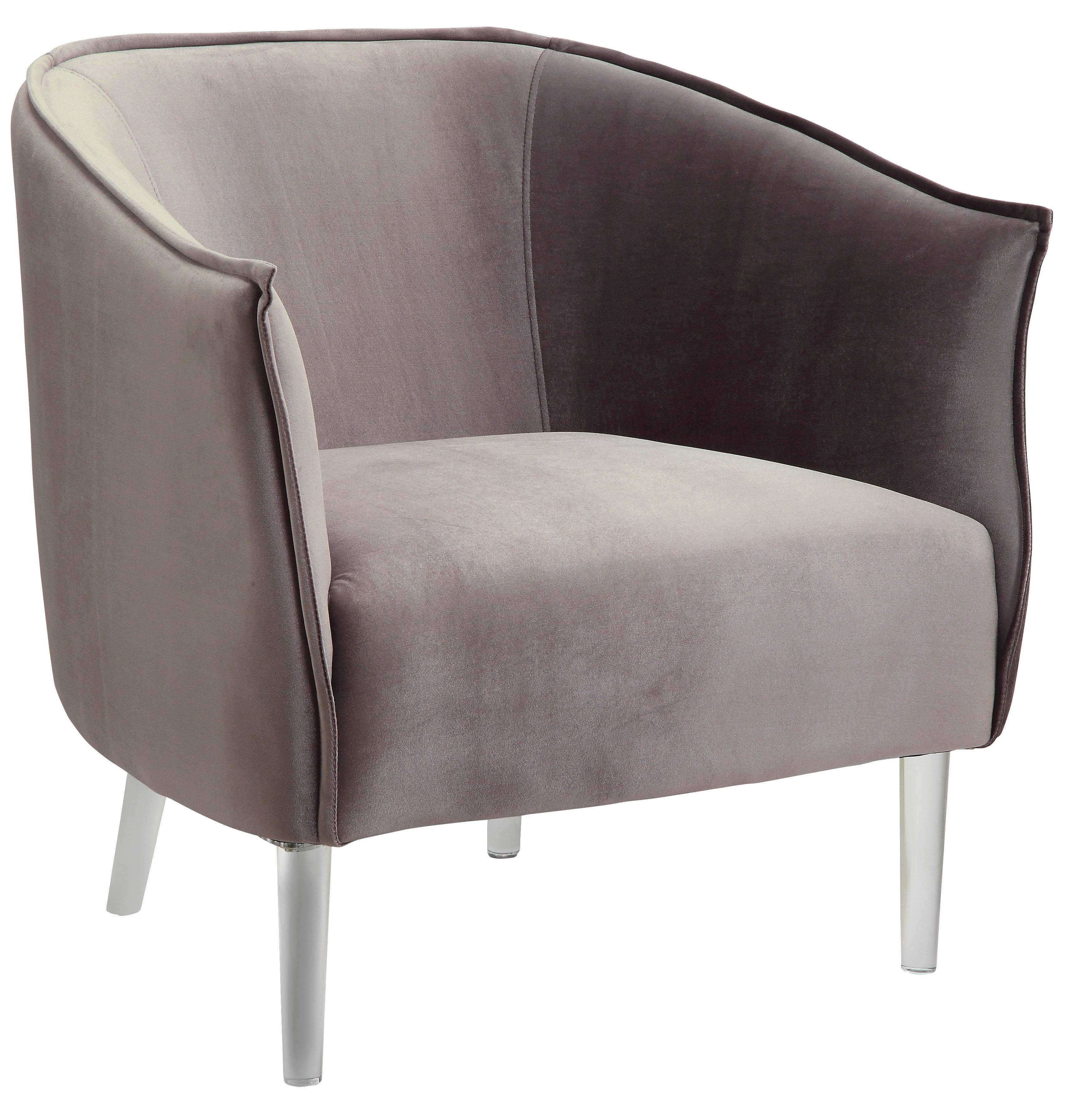 Toulon Contemporary Upholstered Accent Chair in Gray