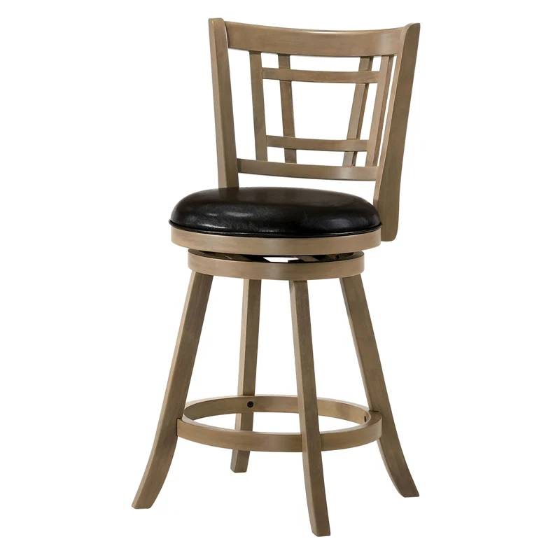 Raela Transitional Padded 24-Inch Bar Stool in Maple