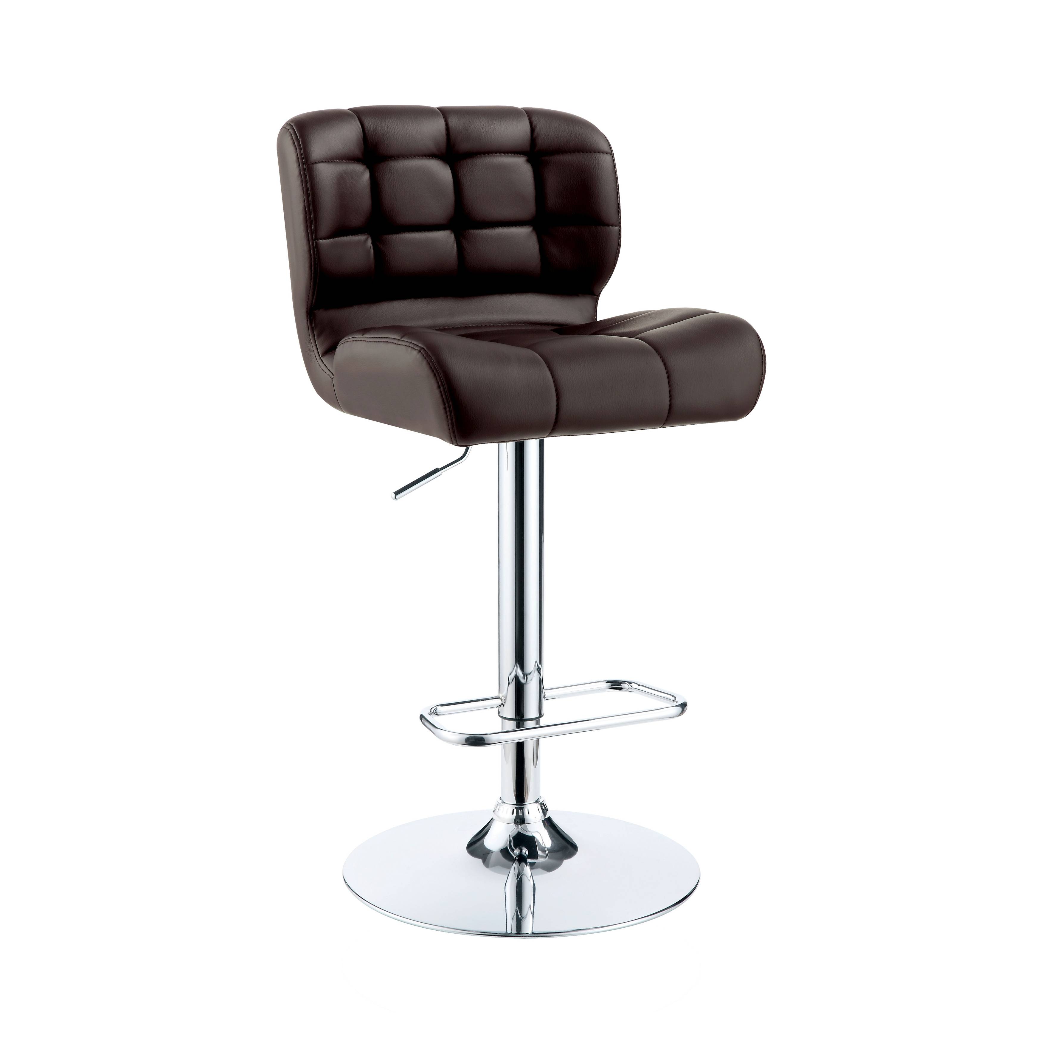 Hovey Contemporary Swivel Bar Stool in Brown