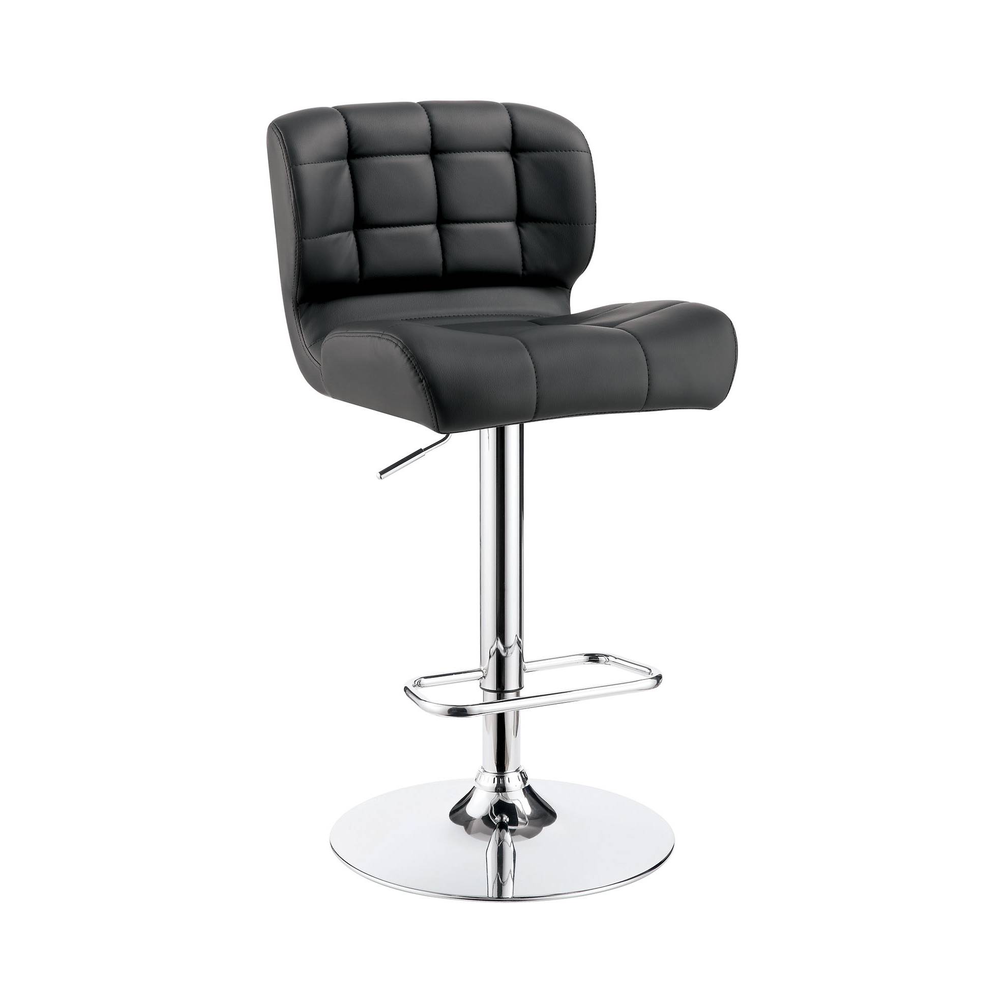 Hovey Contemporary Swivel Bar Stool in Gray