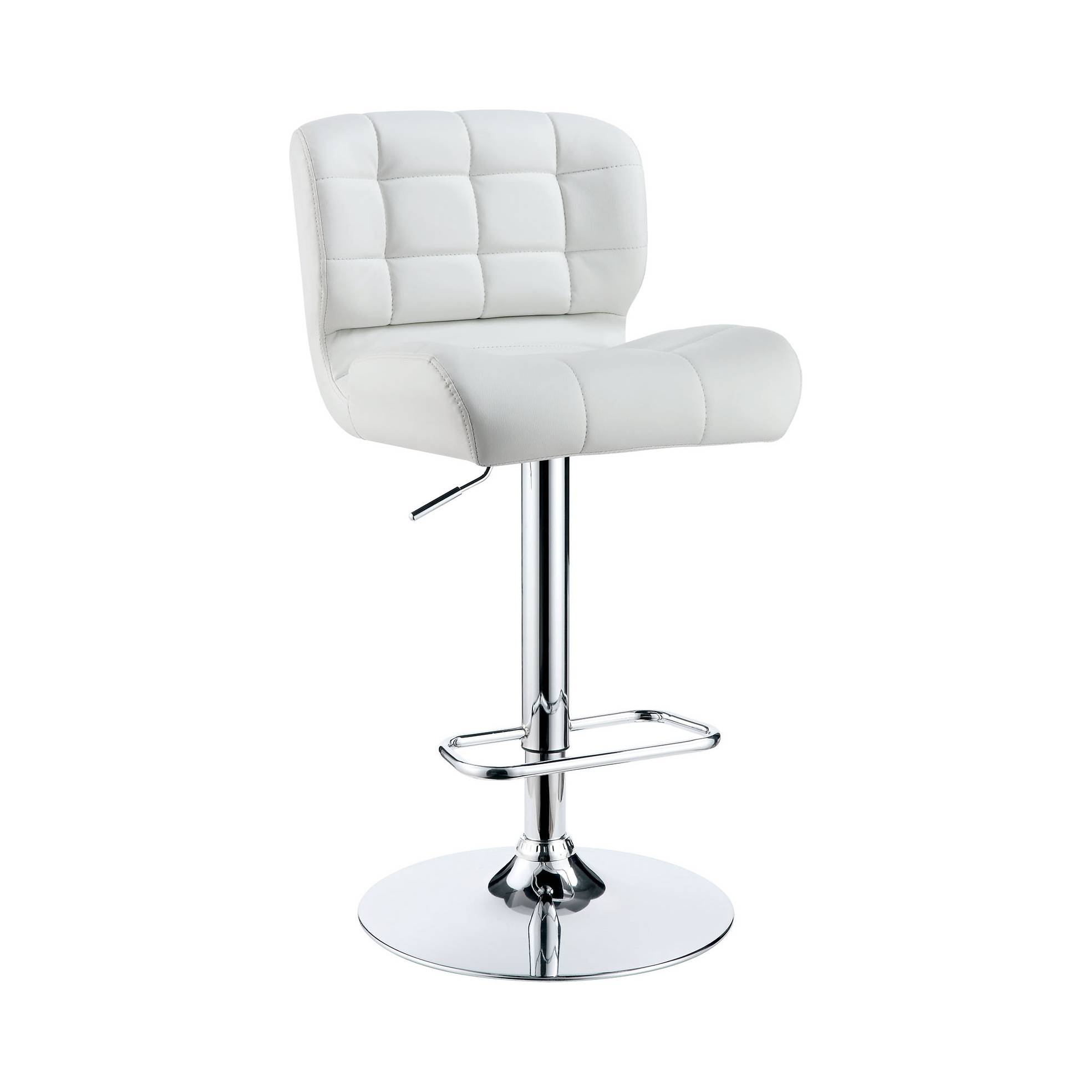 Hovey Contemporary Swivel Bar Stool in White