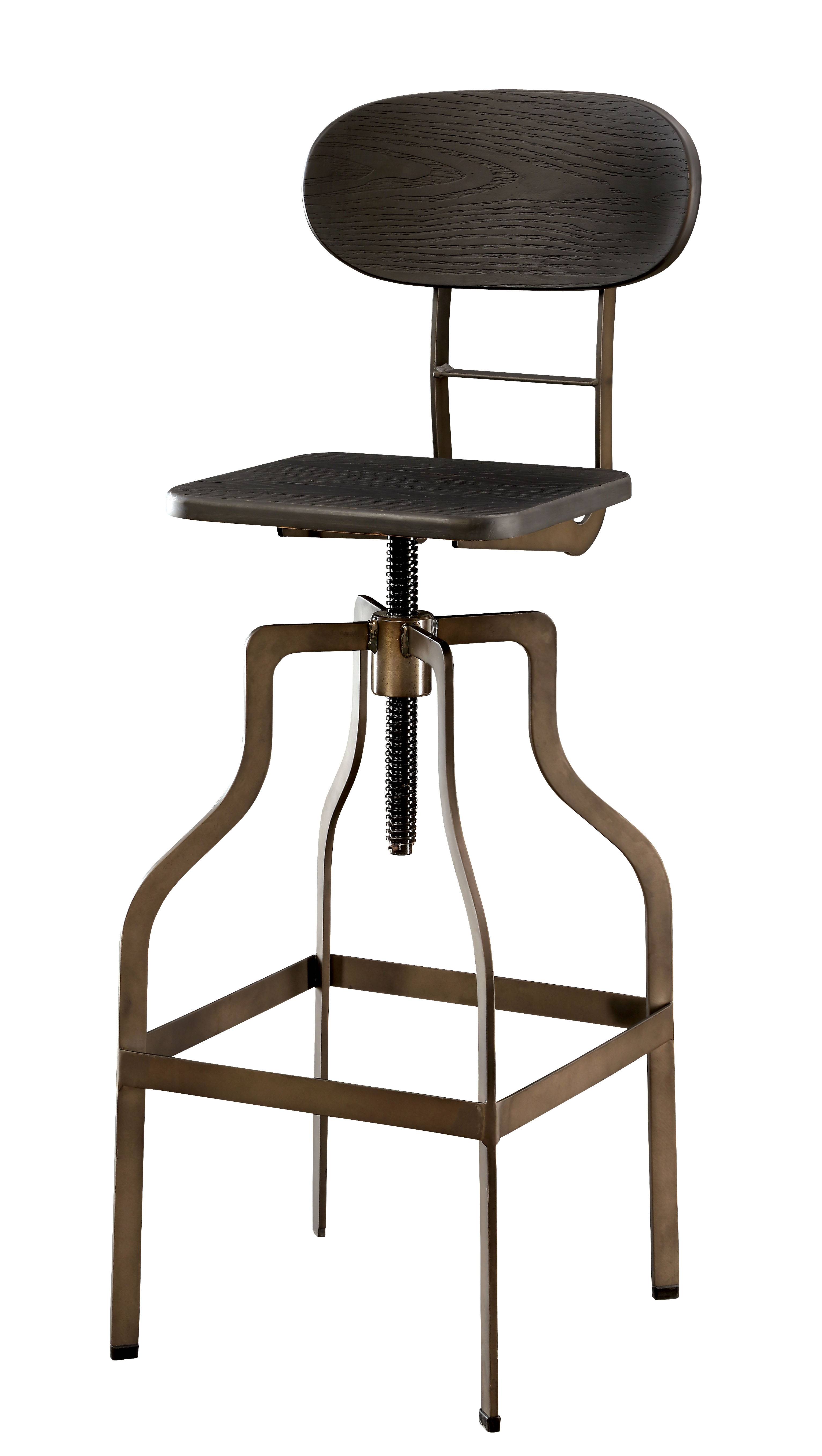 Malek Industrial Swivel Bar Stool