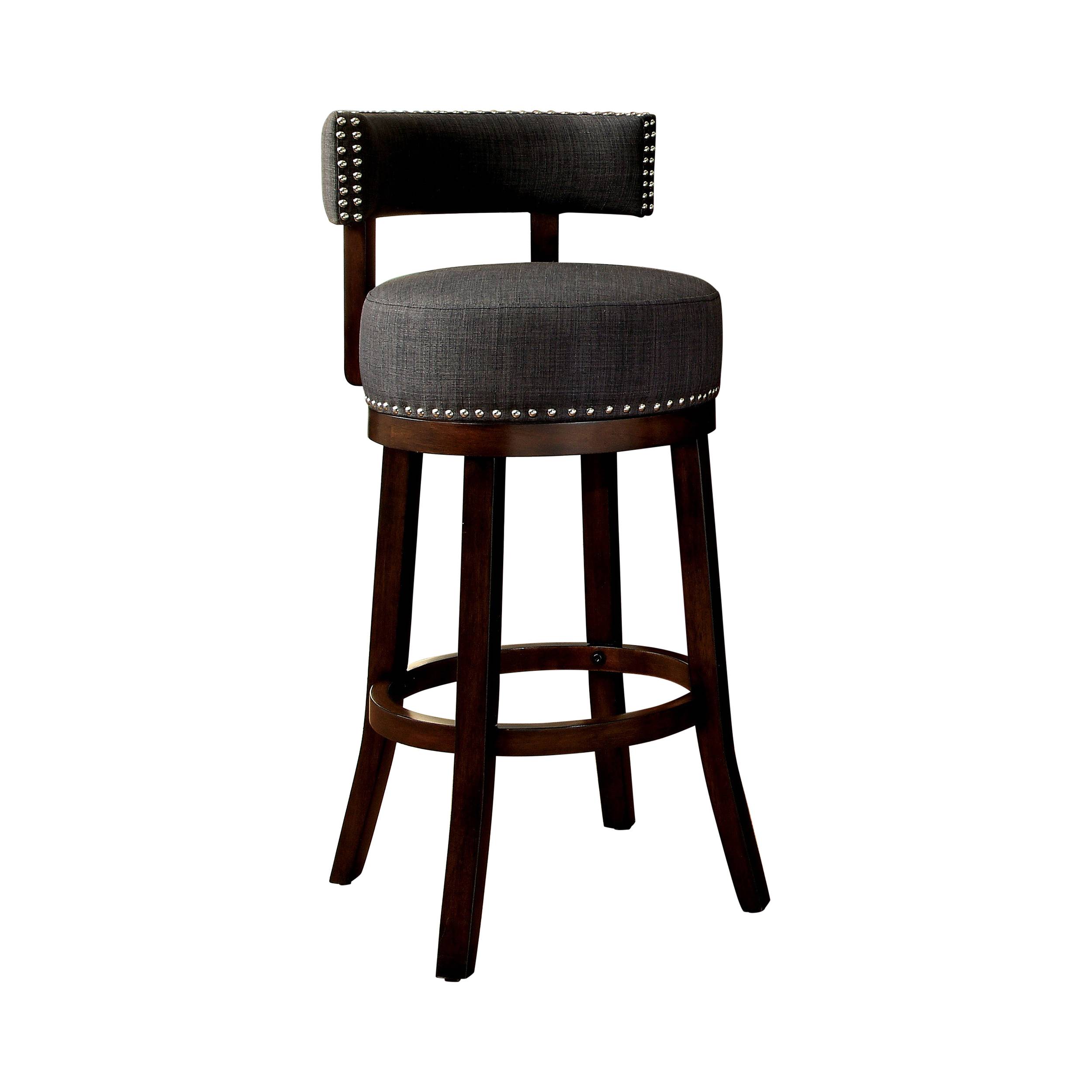 Martin Contemporary Swivel Bar Stools in Gray (Set of 2)