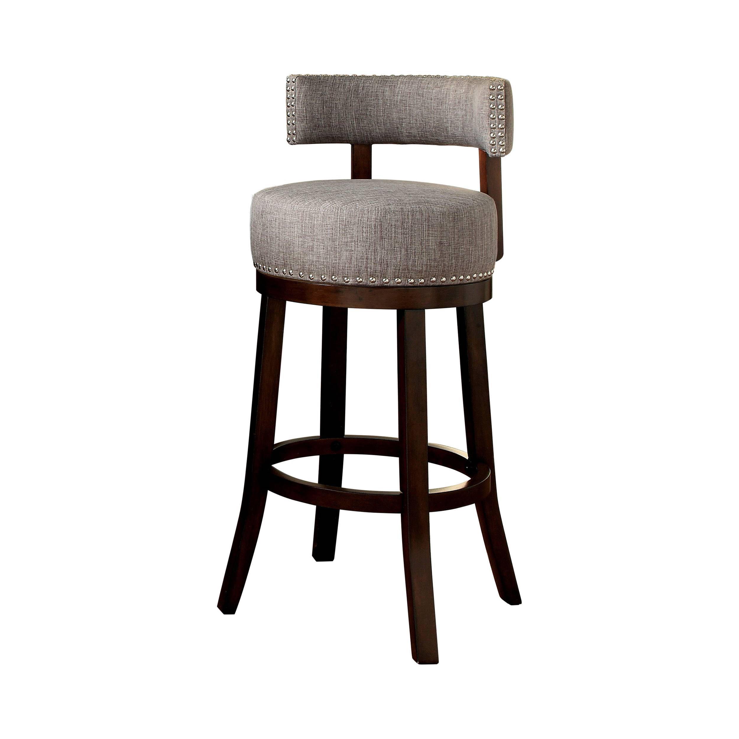Martin Contemporary Swivel Bar Stools in Light Gray (Set of 2)