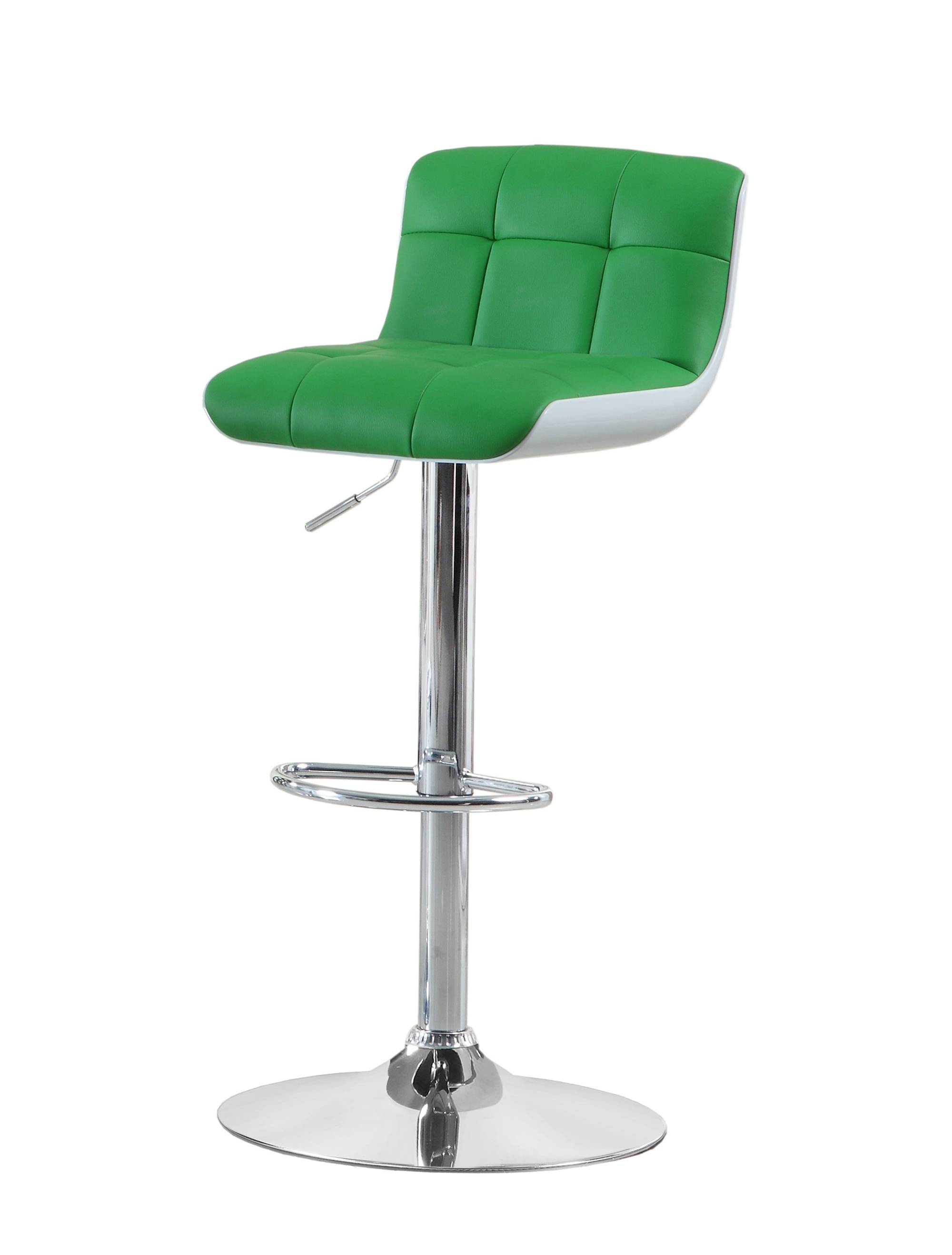 Bathory Contemporary Swivel Bar Stool in Green