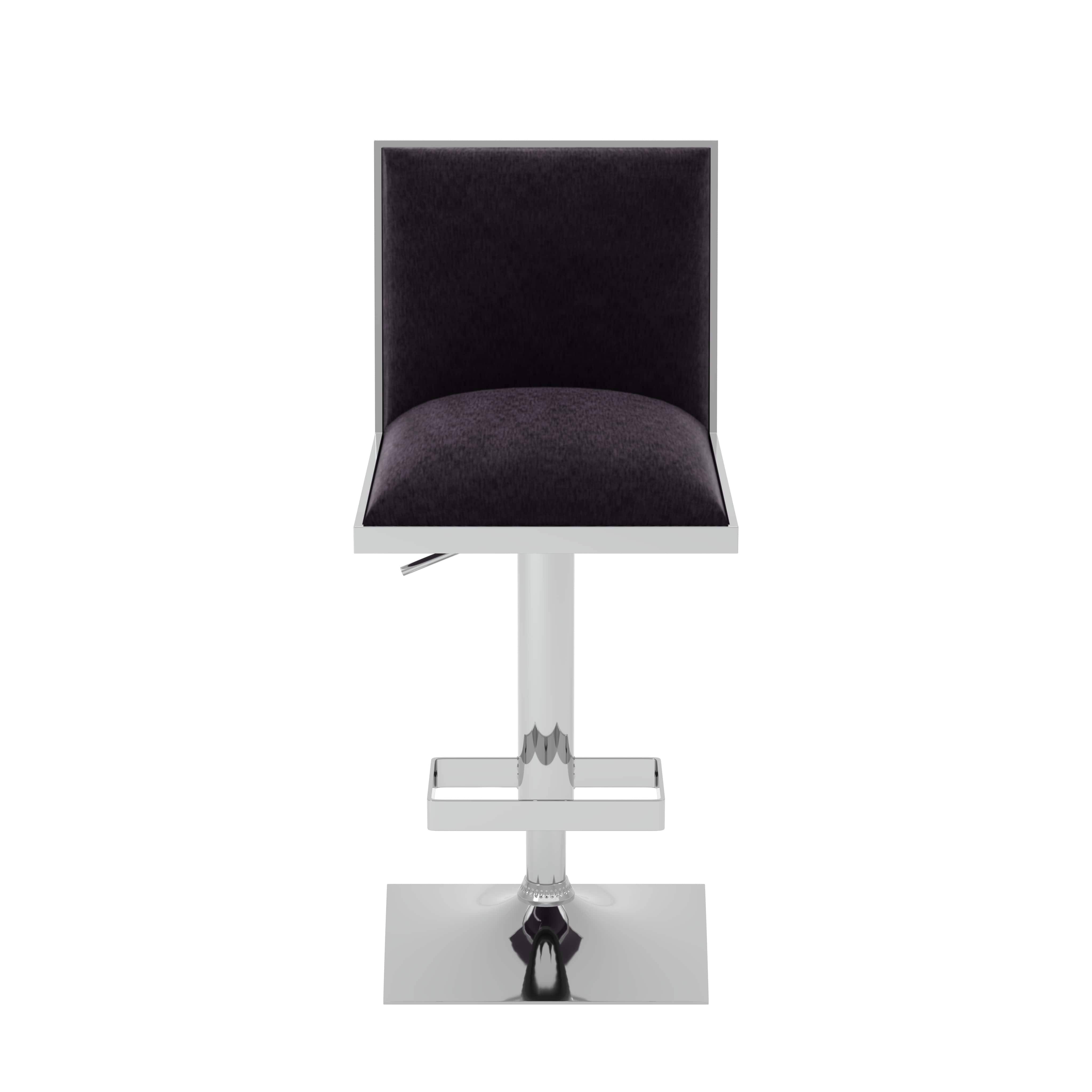 Mango Contemporary Swivel Bar Stool in Black