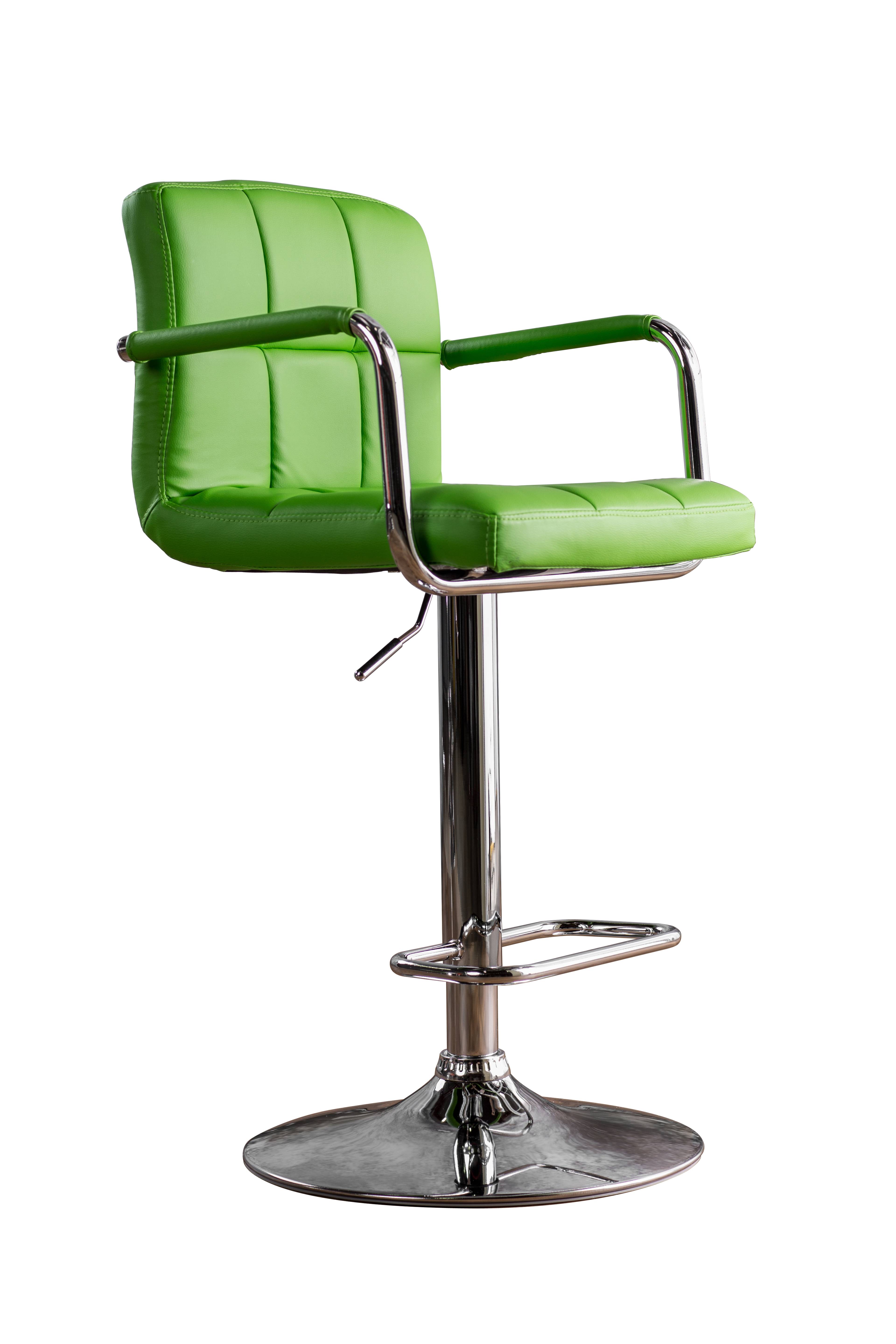Witmer Contemporary Height Adjustable Bar Stool in Green