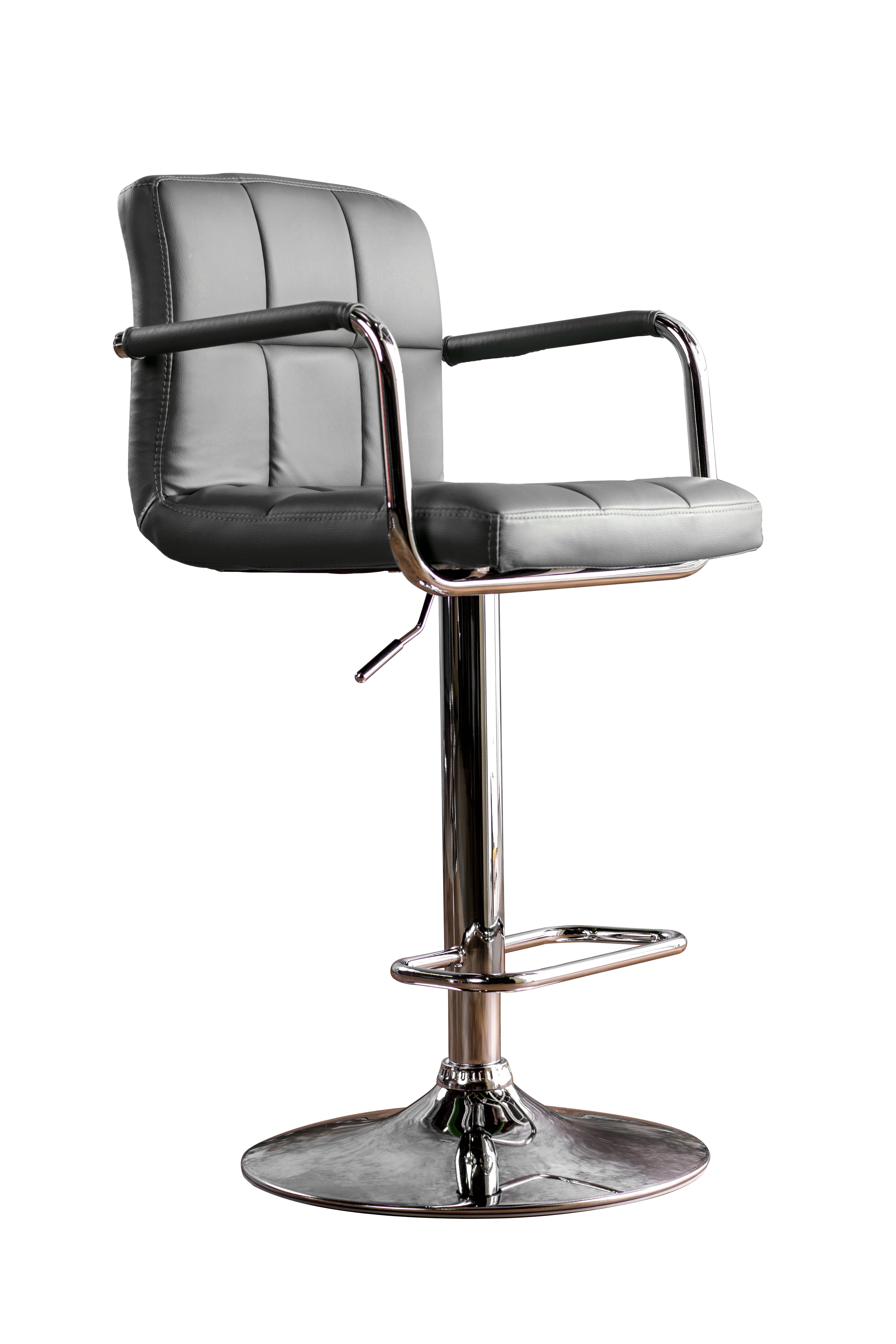Witmer Contemporary Height Adjustable Bar Stool in Gray